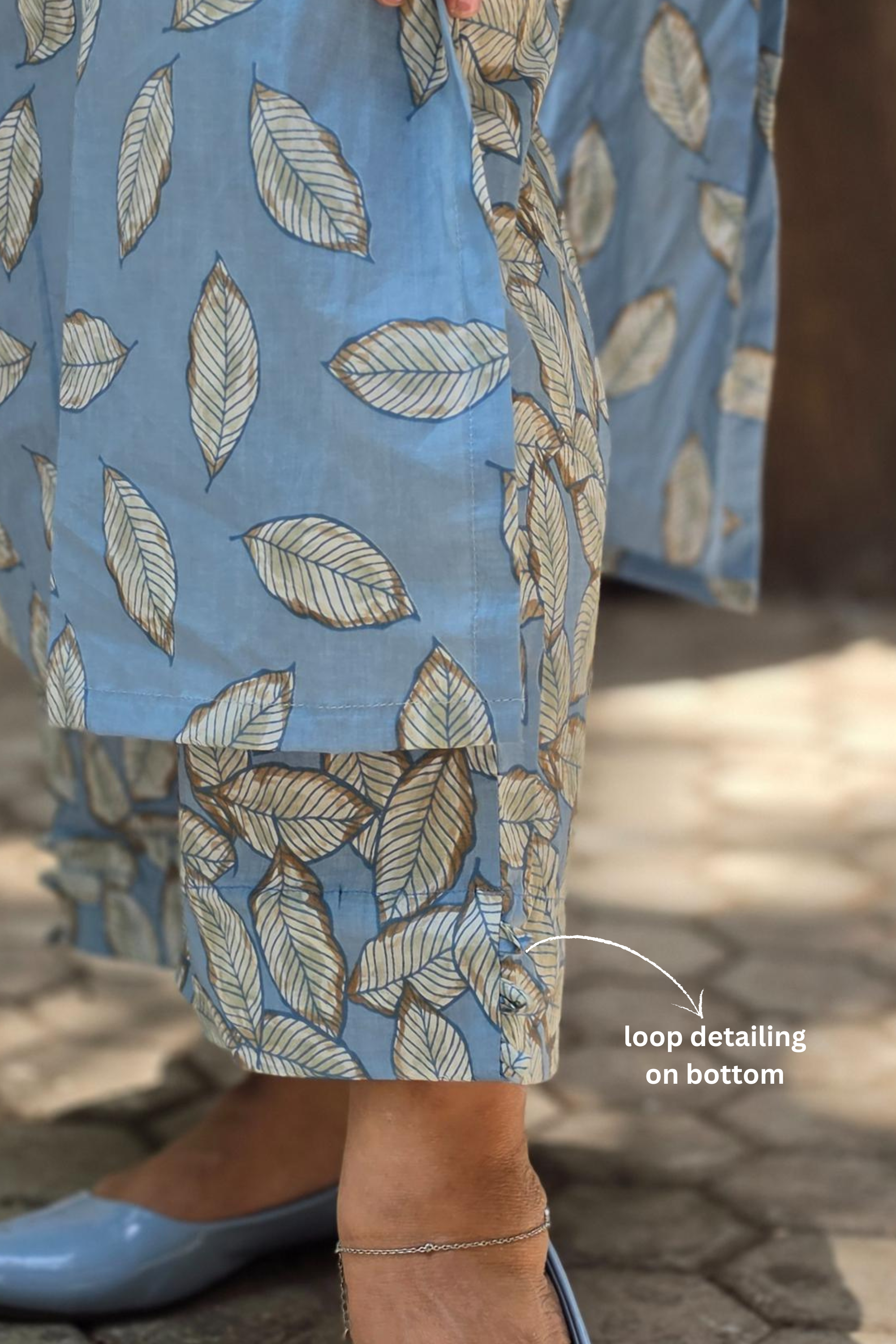 Classic Floral Cotton Cord Set Ready-to-Wear – Elegant Ethnic Design