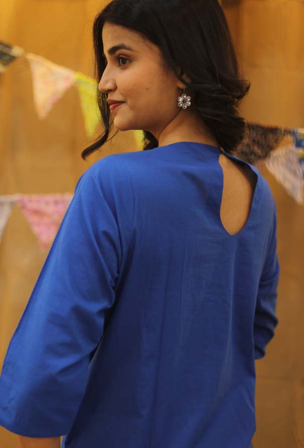 Embroidered Kurta Birds different Yellow