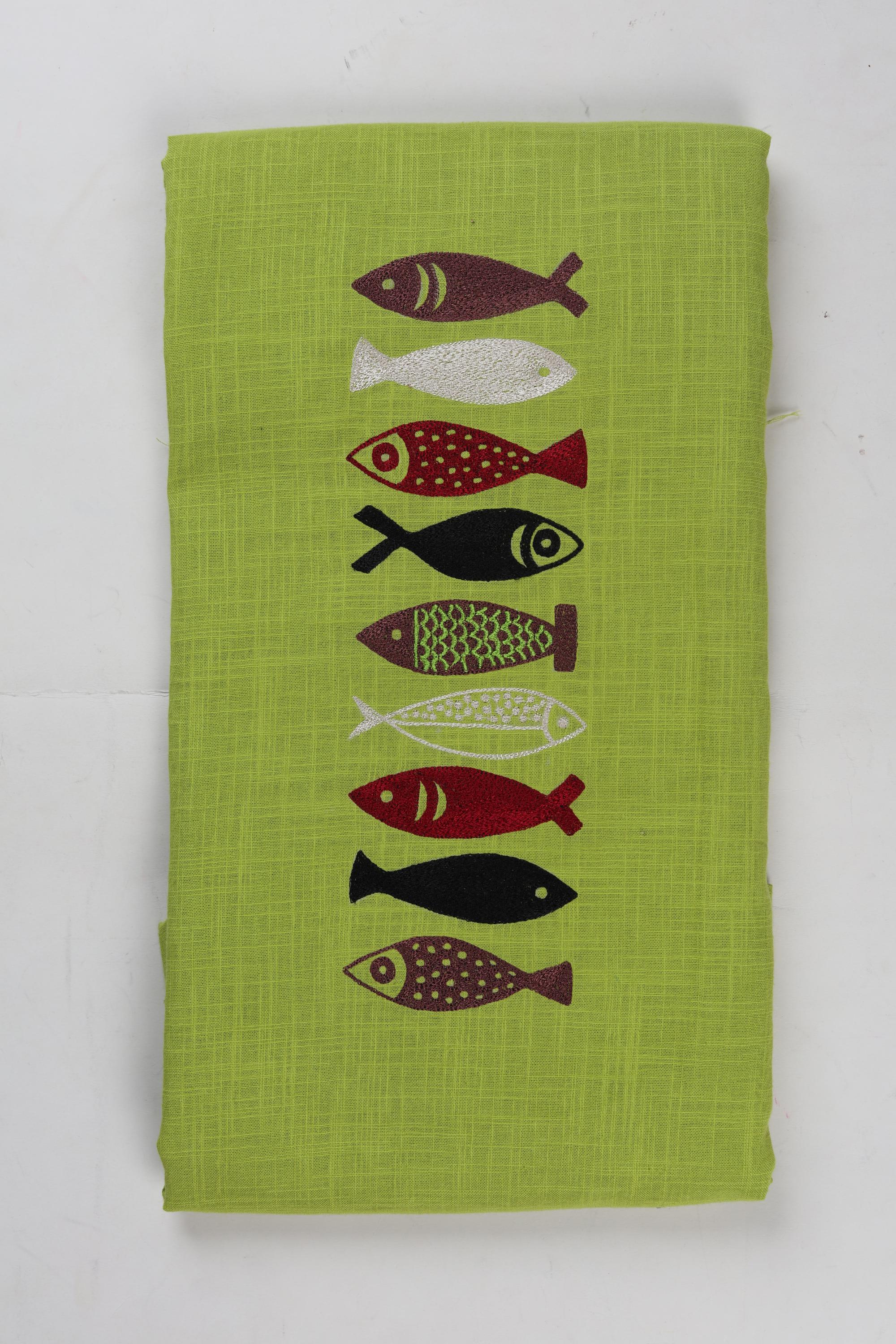 Slub Cotton set with modal Silk Dupatta-01