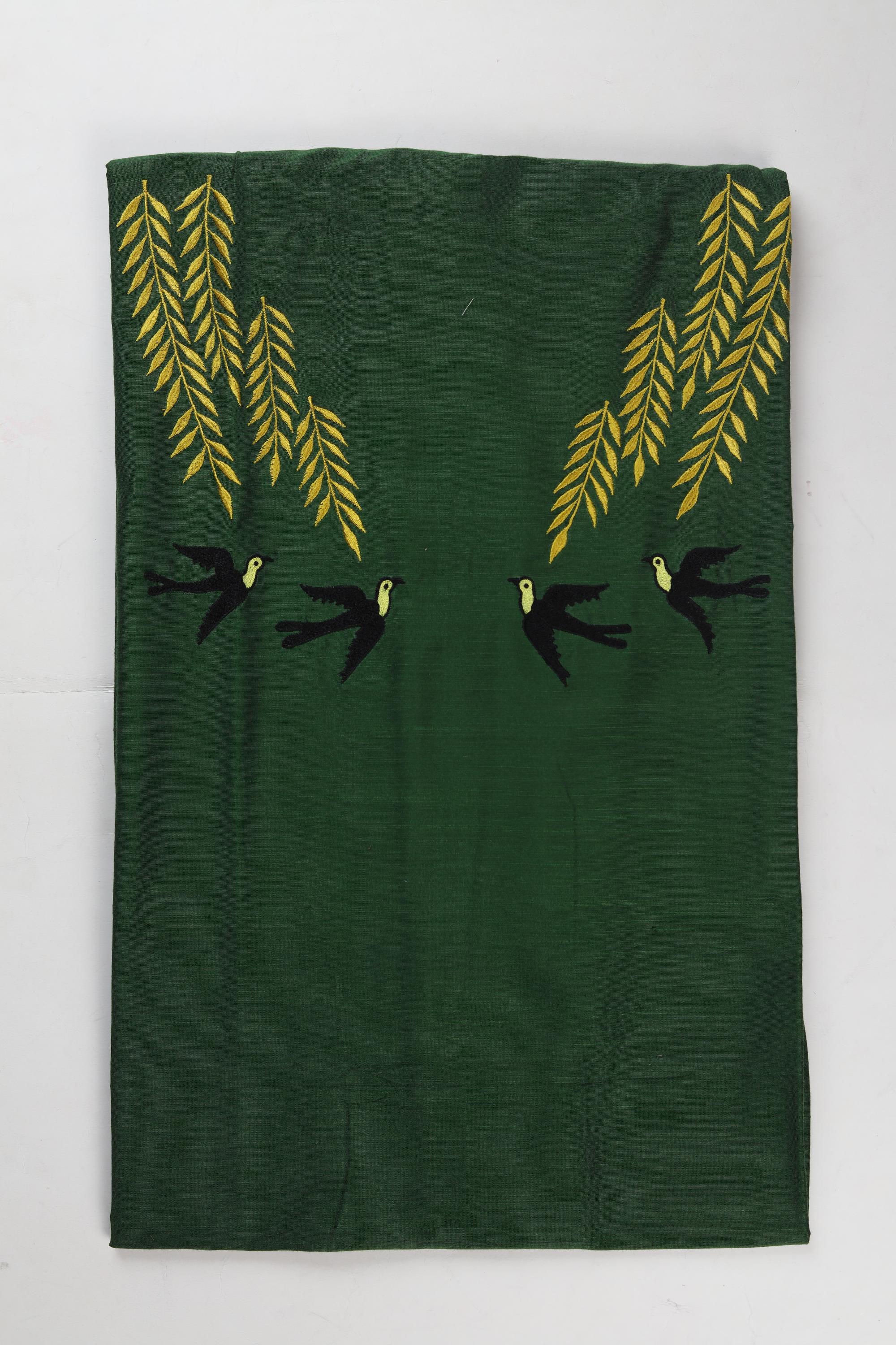 Slub Cotton set with modal Silk Dupatta-03