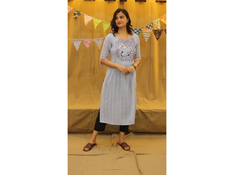 Aqua Serenity Kurti