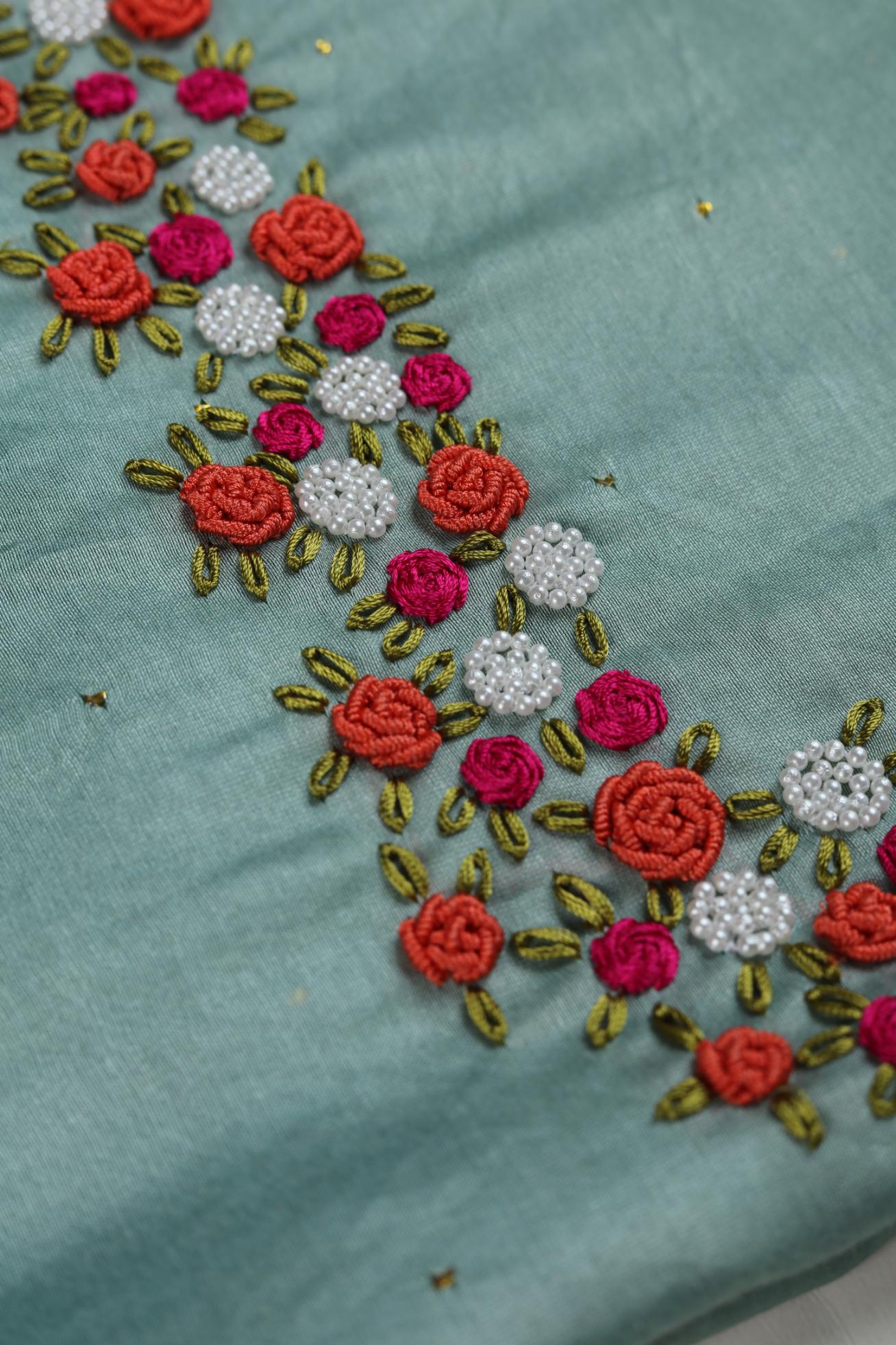 EMBROIDERED Chanderi Set-1