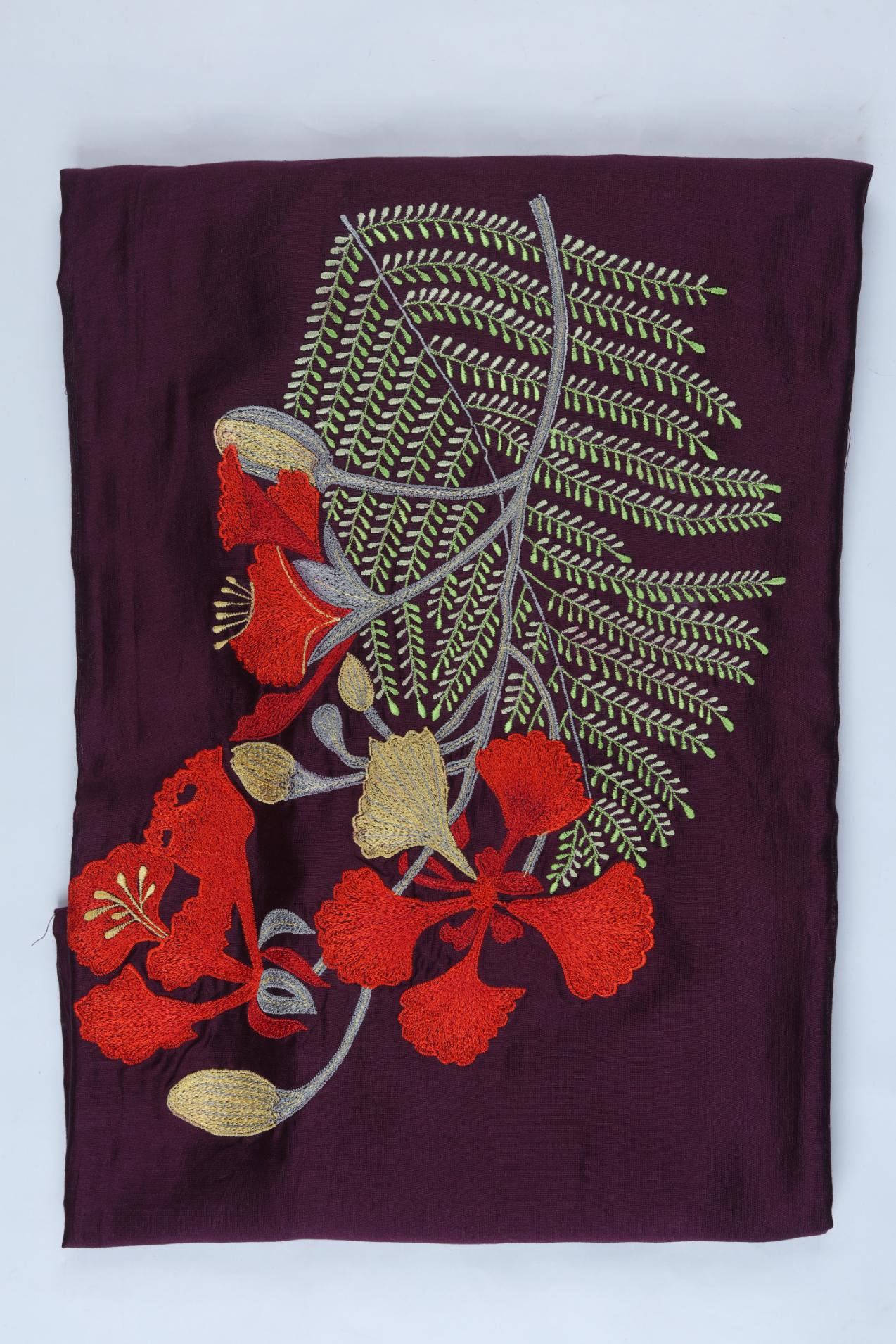 Chanderi Embroidered Set