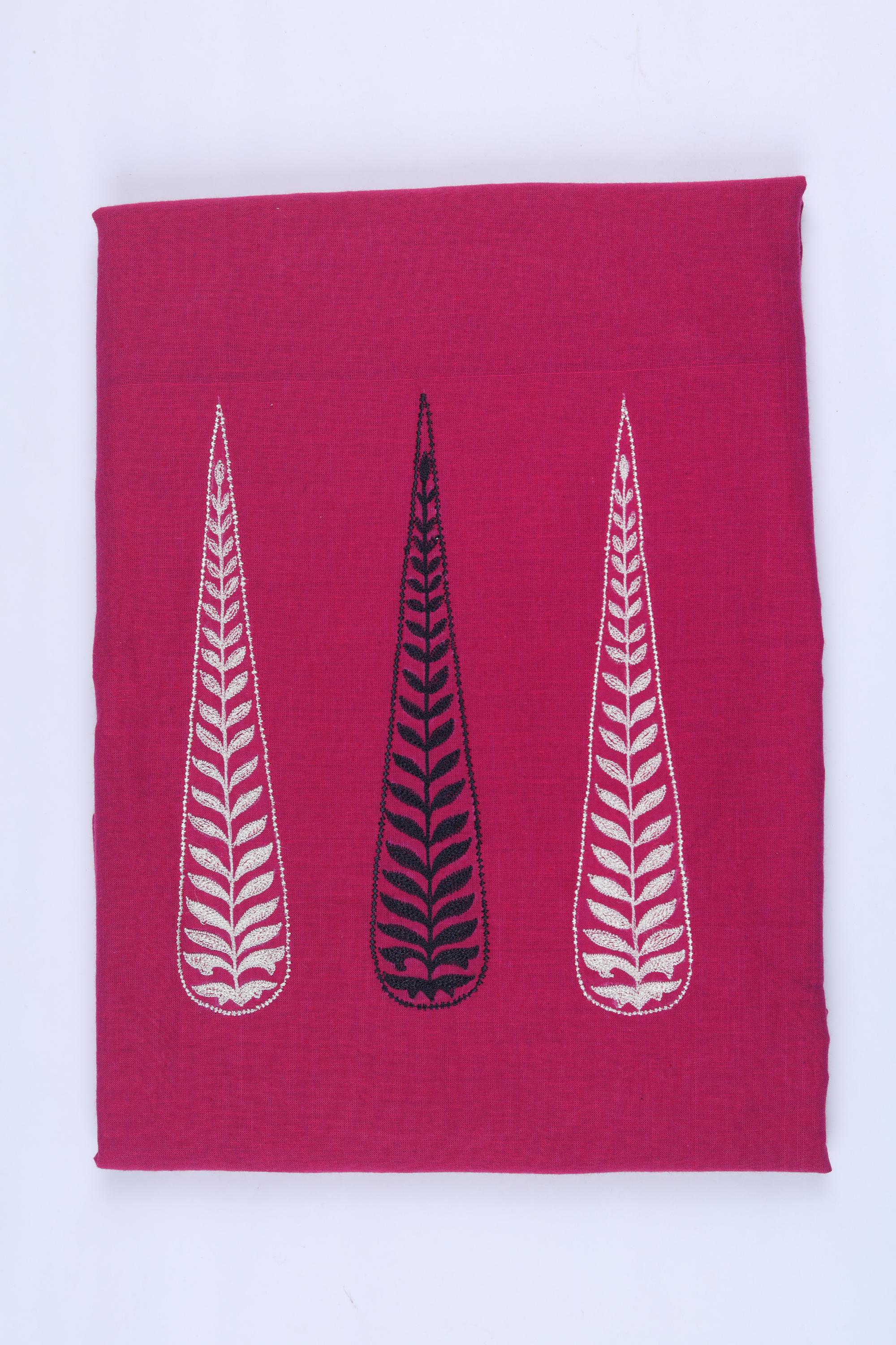 Cotton 2 Piece Unstitched Kurta & Bttom Set – Traditional Design-005