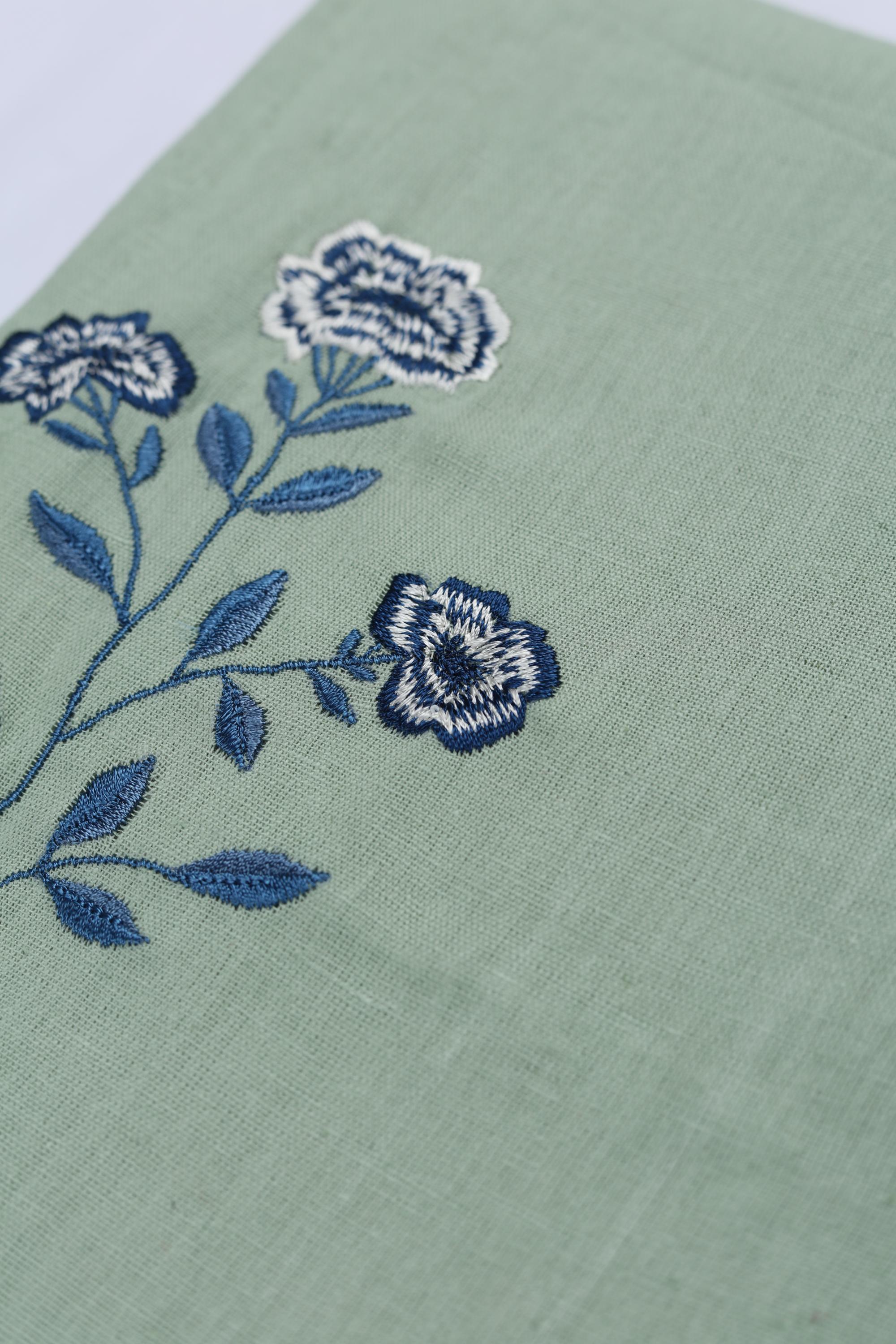 Cotton 2 Piece Unstitched Kurta & Bttom Set – Traditional Design-006