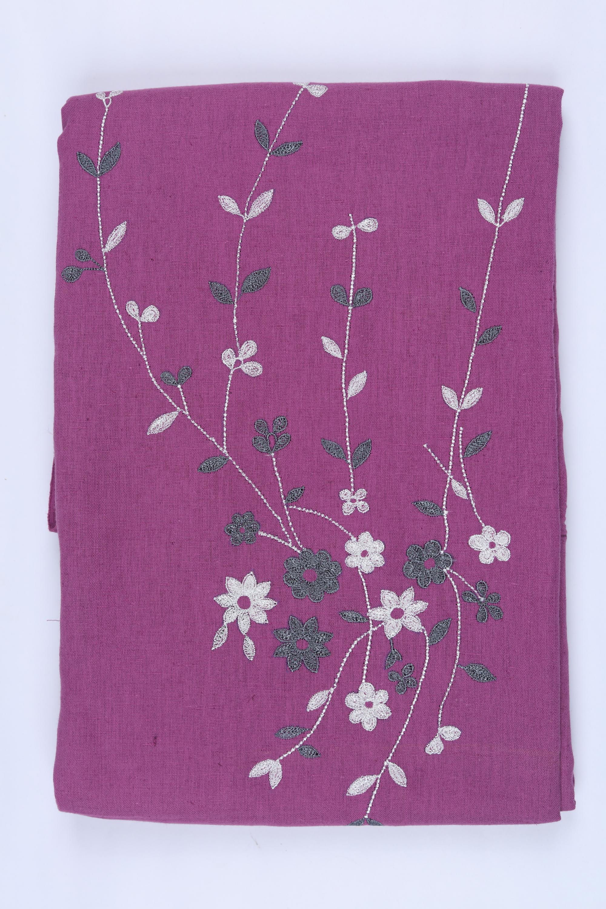 Cotton 2 Piece Unstitched Kurta & Bttom Set – Traditional Design-009