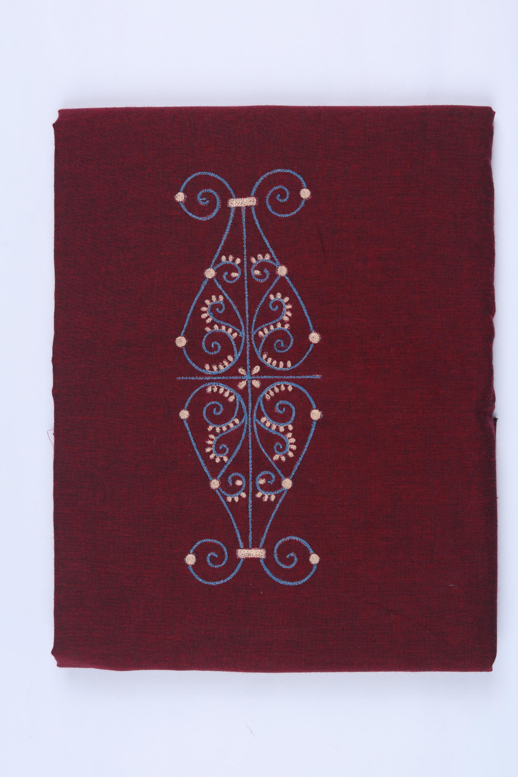 Cotton 2 Piece Unstitched Kurta & Bttom Set – Traditional Design-016