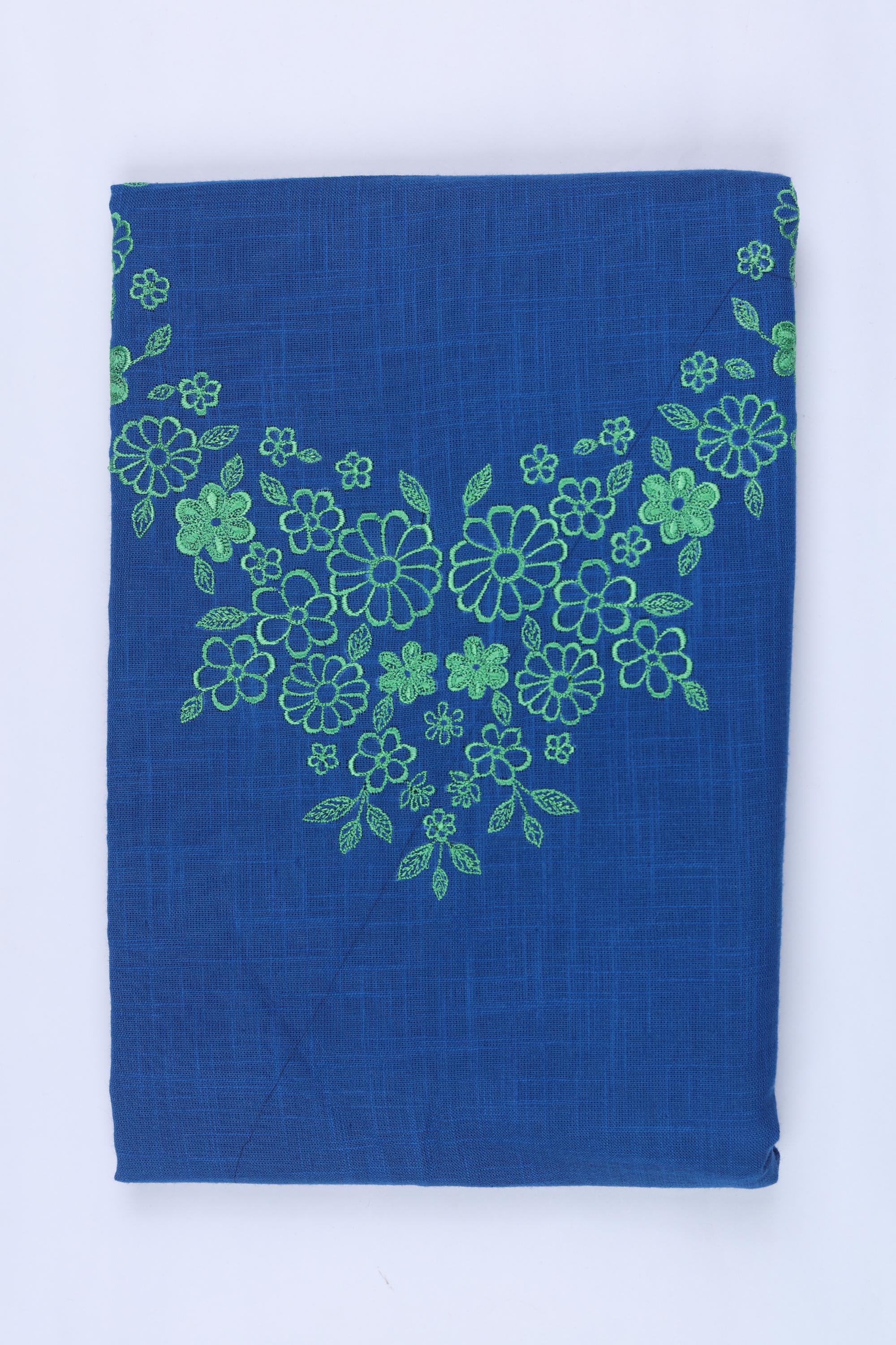 Cotton 2 Piece Unstitched Kurta & Bttom Set – Traditional Design-017
