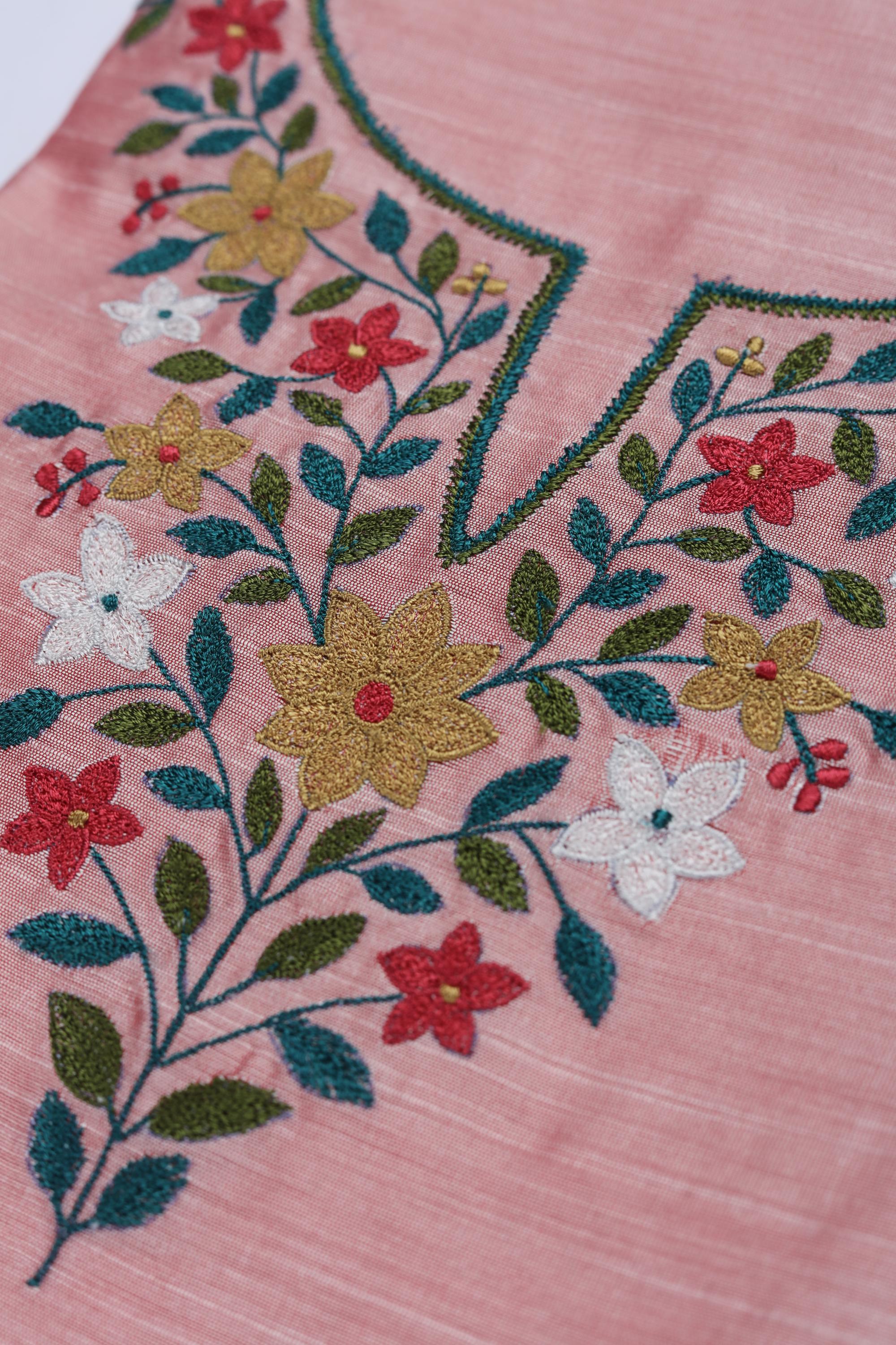 Cotton Silk 3 Piece Unstitched Set -163