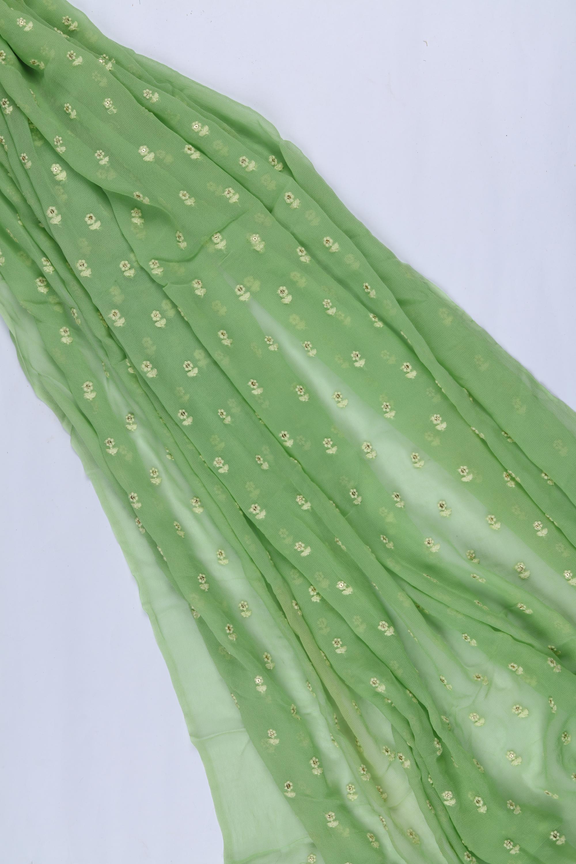 Chanderi Silk 3 Piece Unstitched Set -169