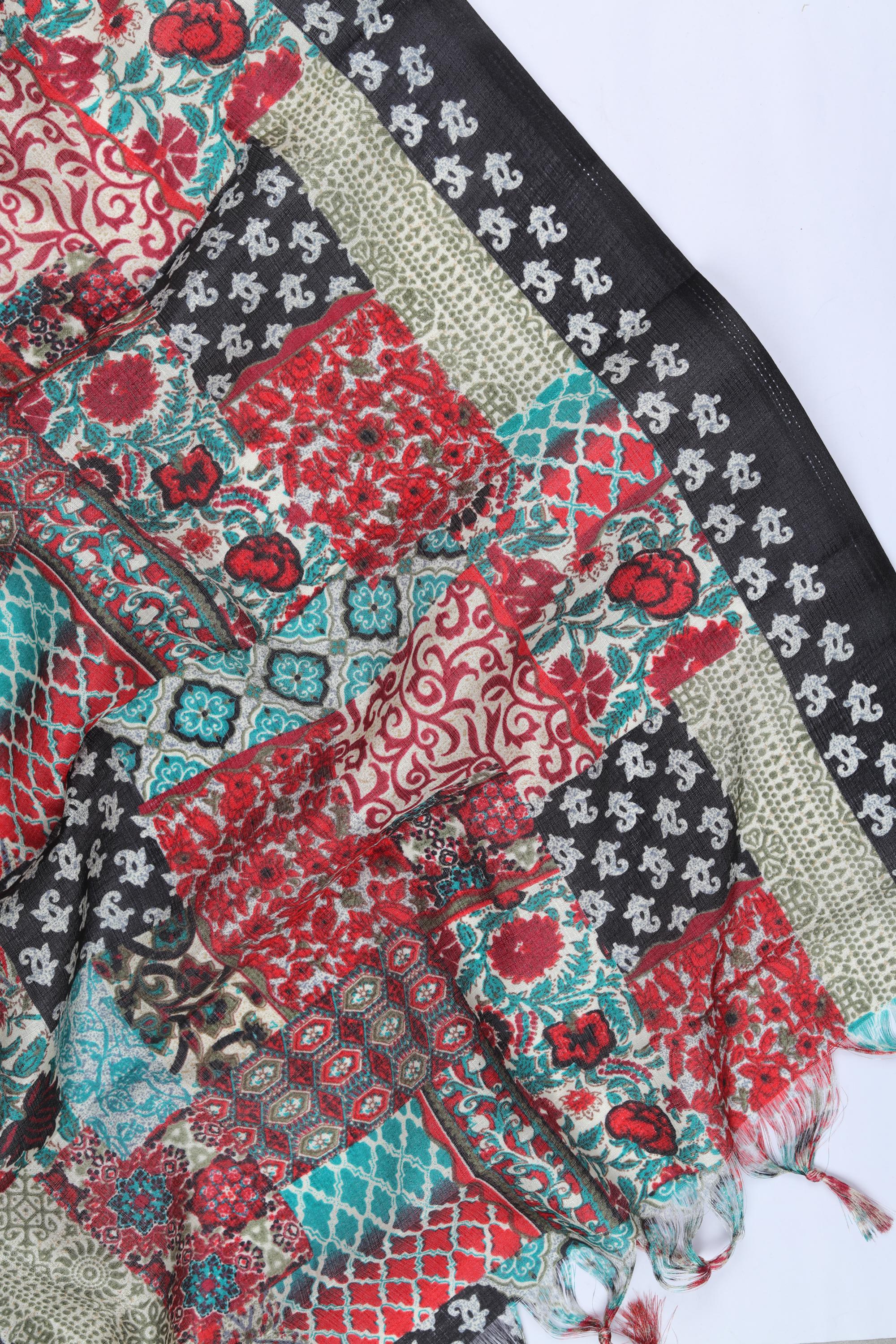 Cotton Silk 3 Piece Unstitched Set -170