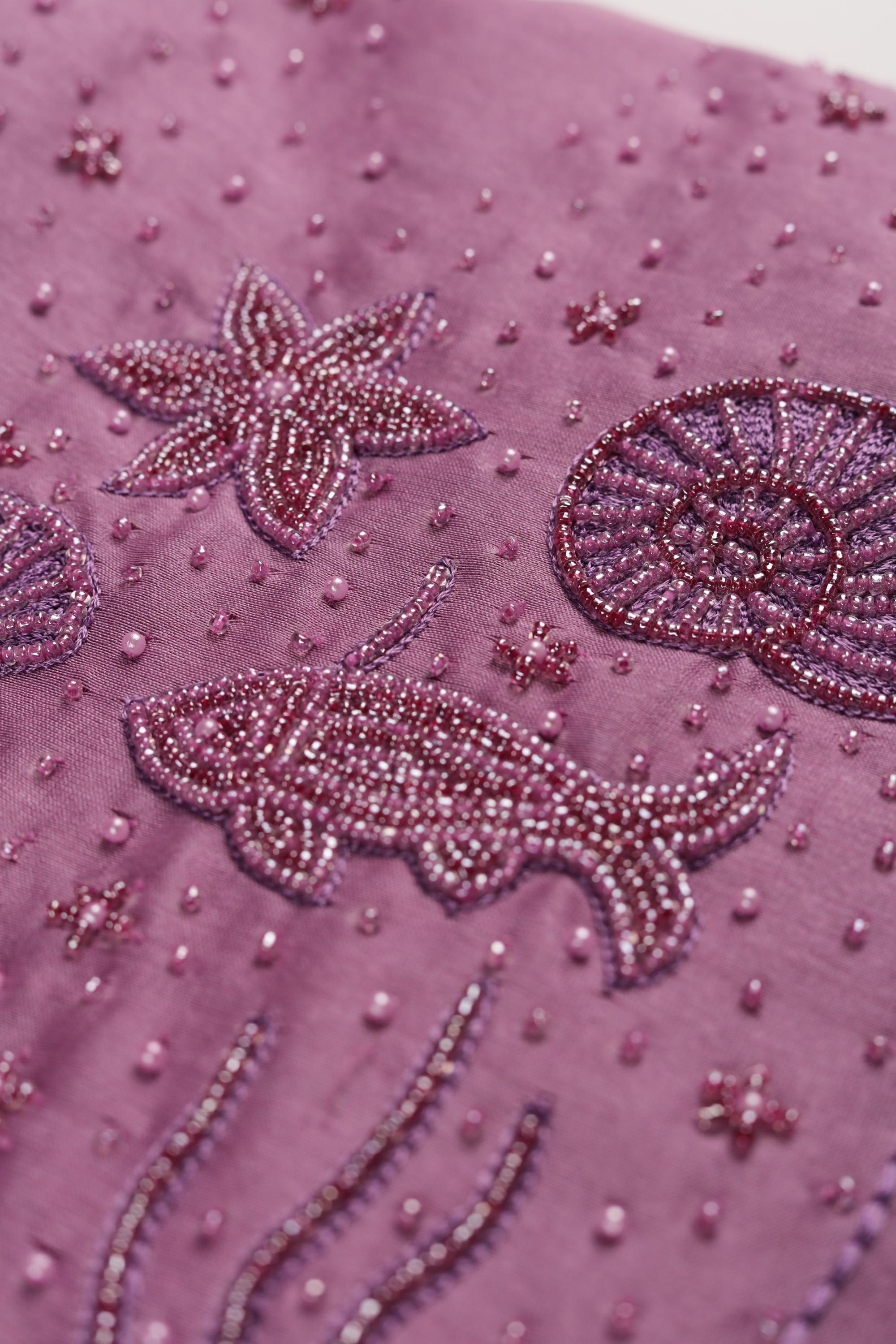 Chanderi Silk 3 Piece Unstitched Set -183