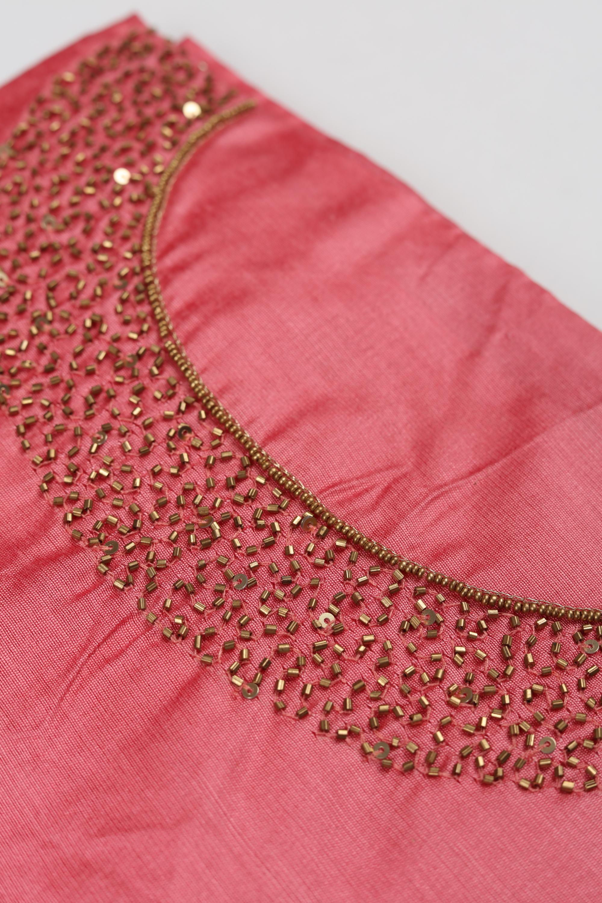 Cotton Silk 3 Piece Unstitched Set -195