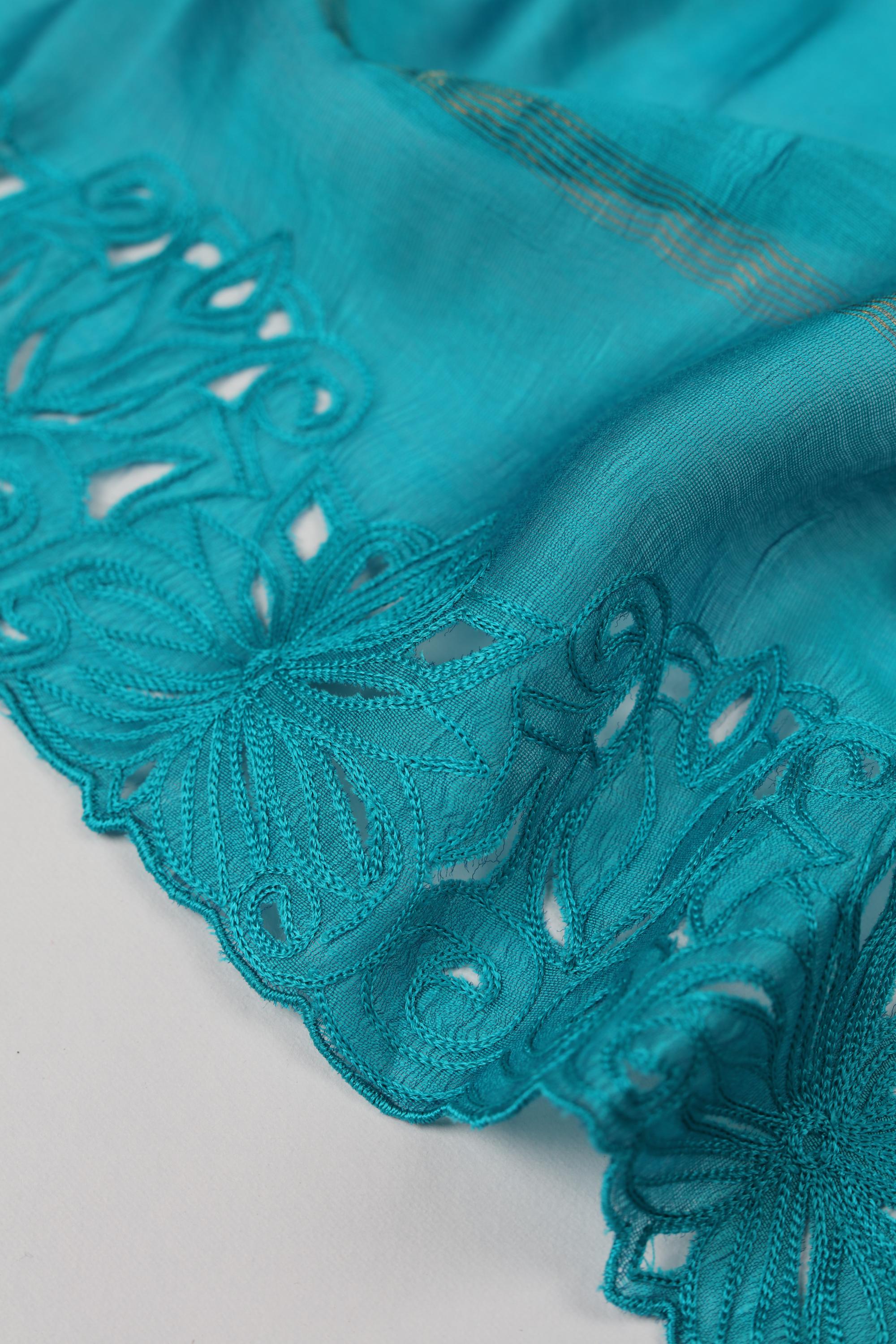 Chanderi Silk 3 Piece Unstitched Set -207