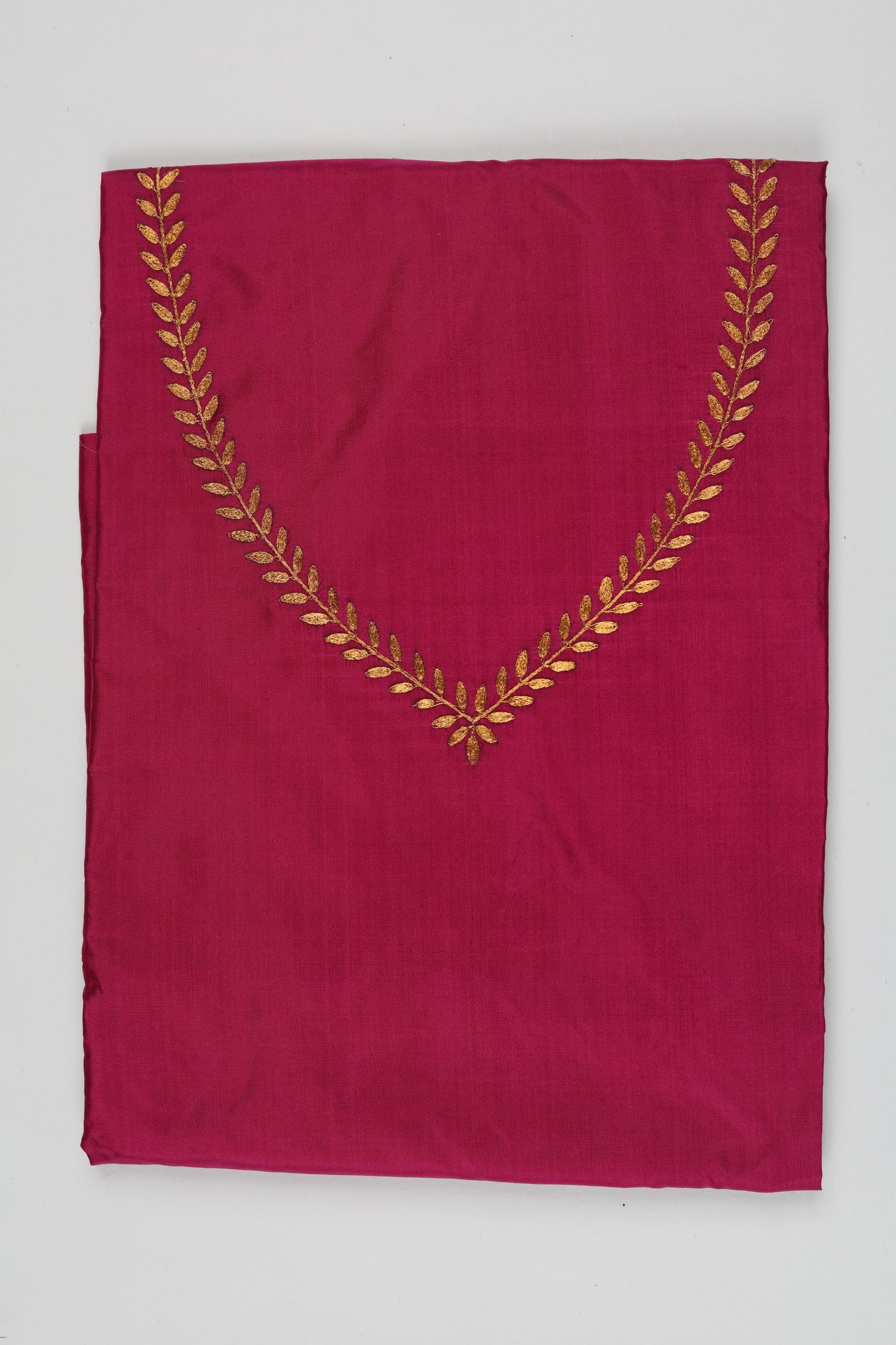 Pure Silk 2 Piece Unstitched Kurta & Dupatta Set – Traditional Design-001