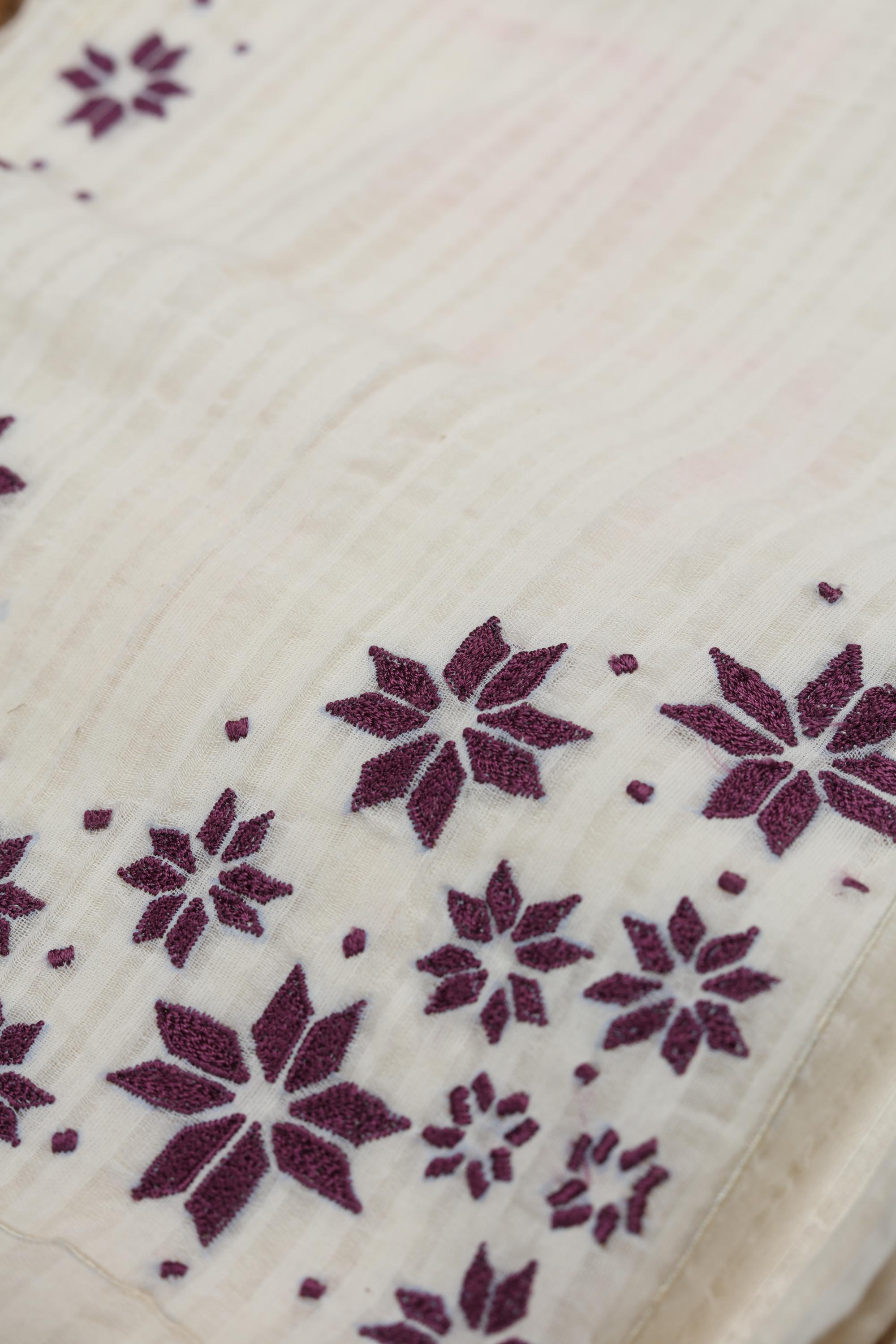 Cotton 2 Piece Unstitched Kurta & Bttom Set – Traditional Design-024