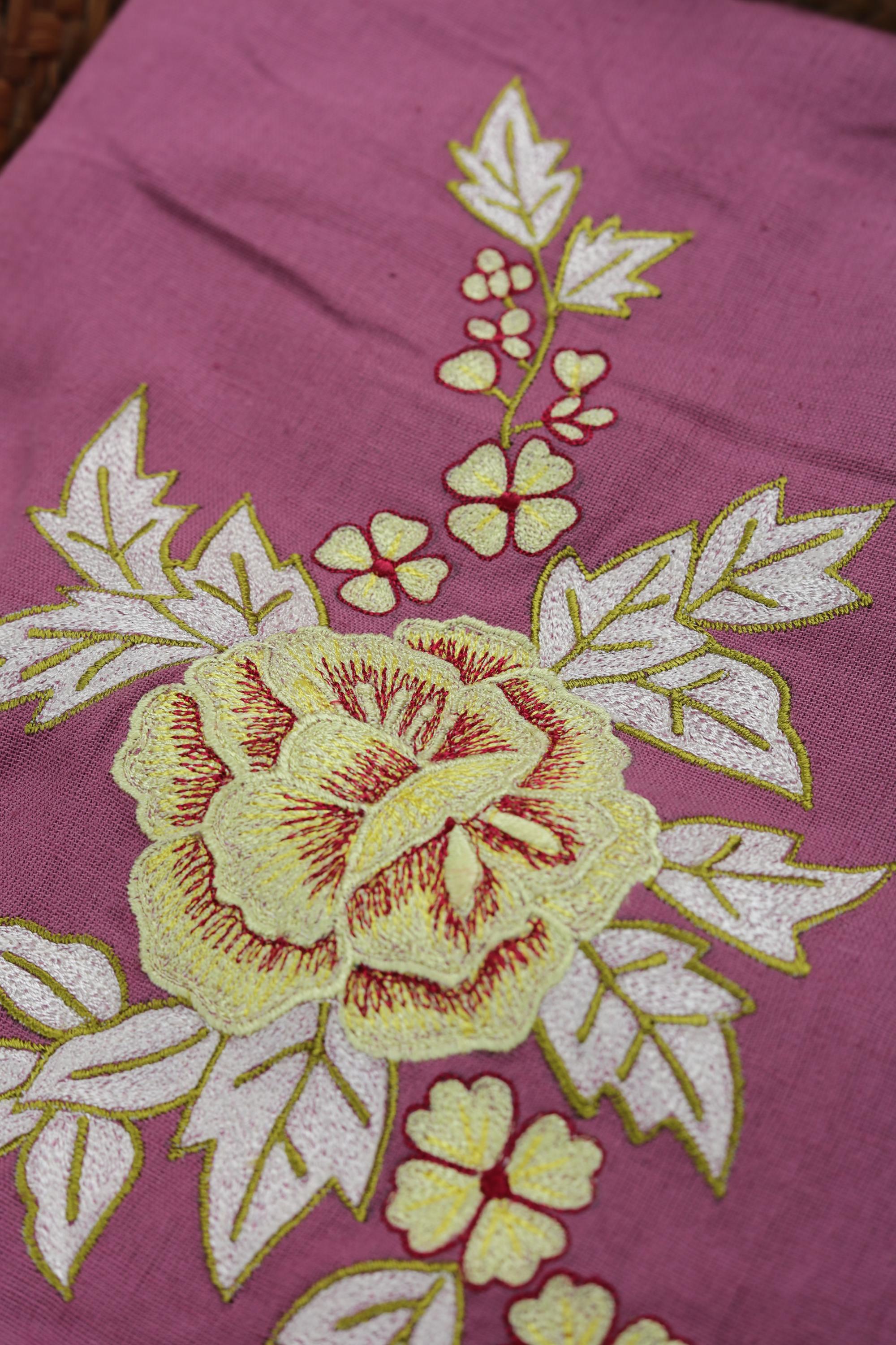 Cotton 2 Piece Unstitched Kurta & Bttom Set – Traditional Design-037