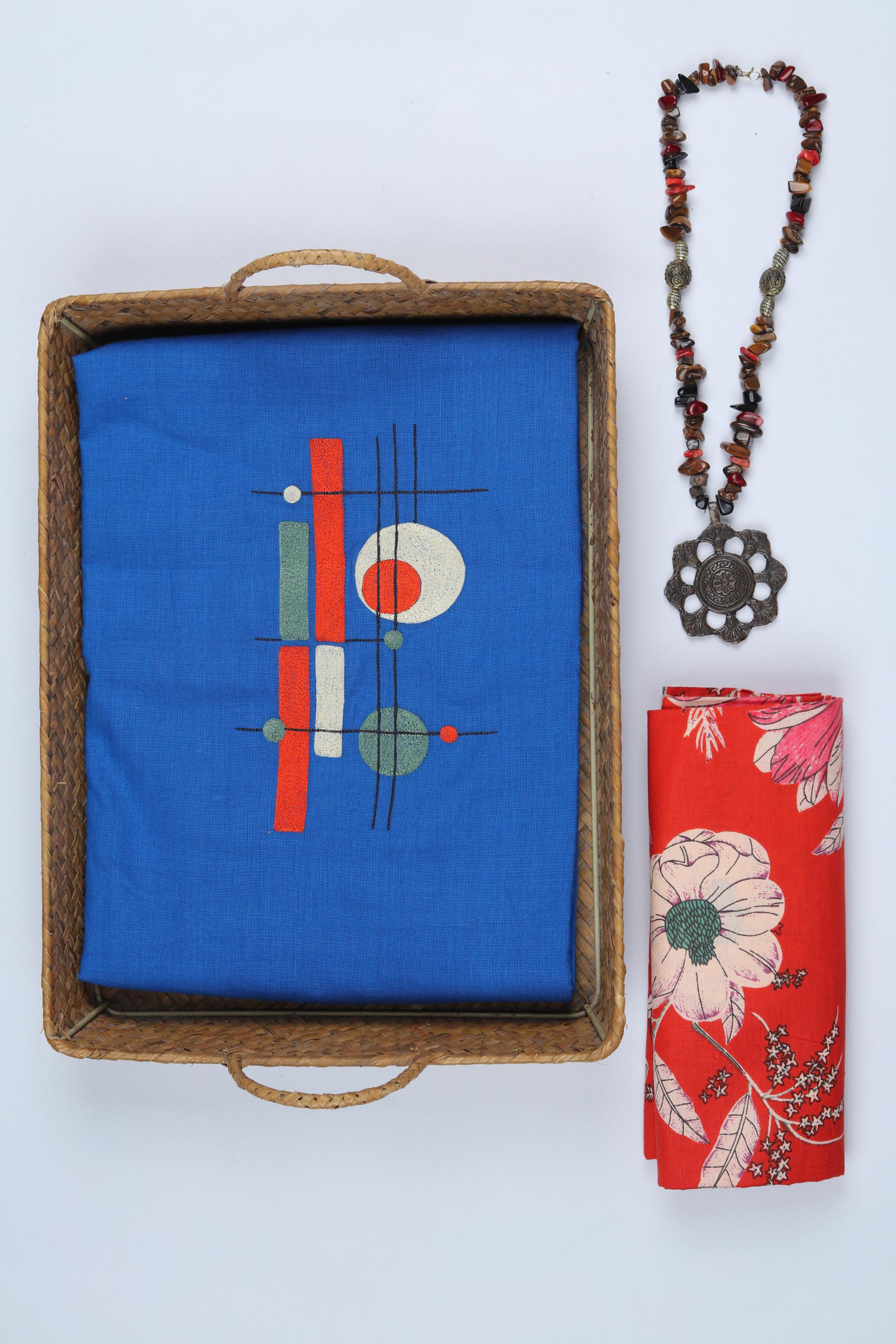 Cotton 2 Piece Unstitched Kurta & Bttom Set – Traditional Design-038