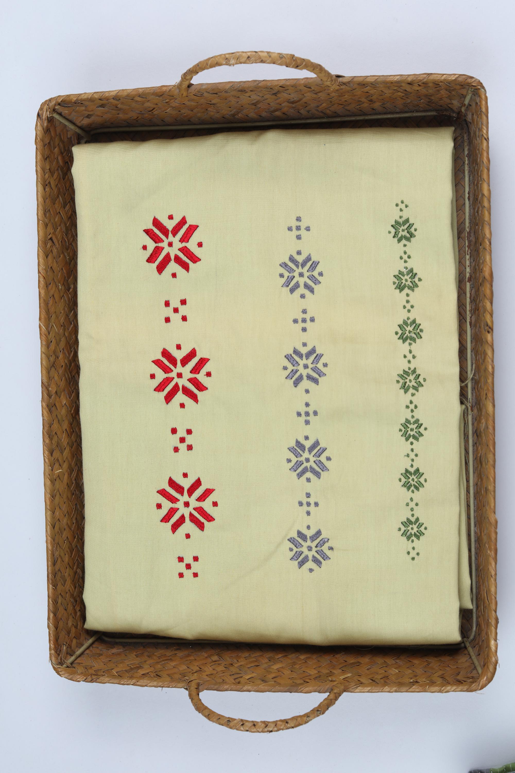 Cotton 2 Piece Unstitched Kurta & Bttom Set – Traditional Design-041