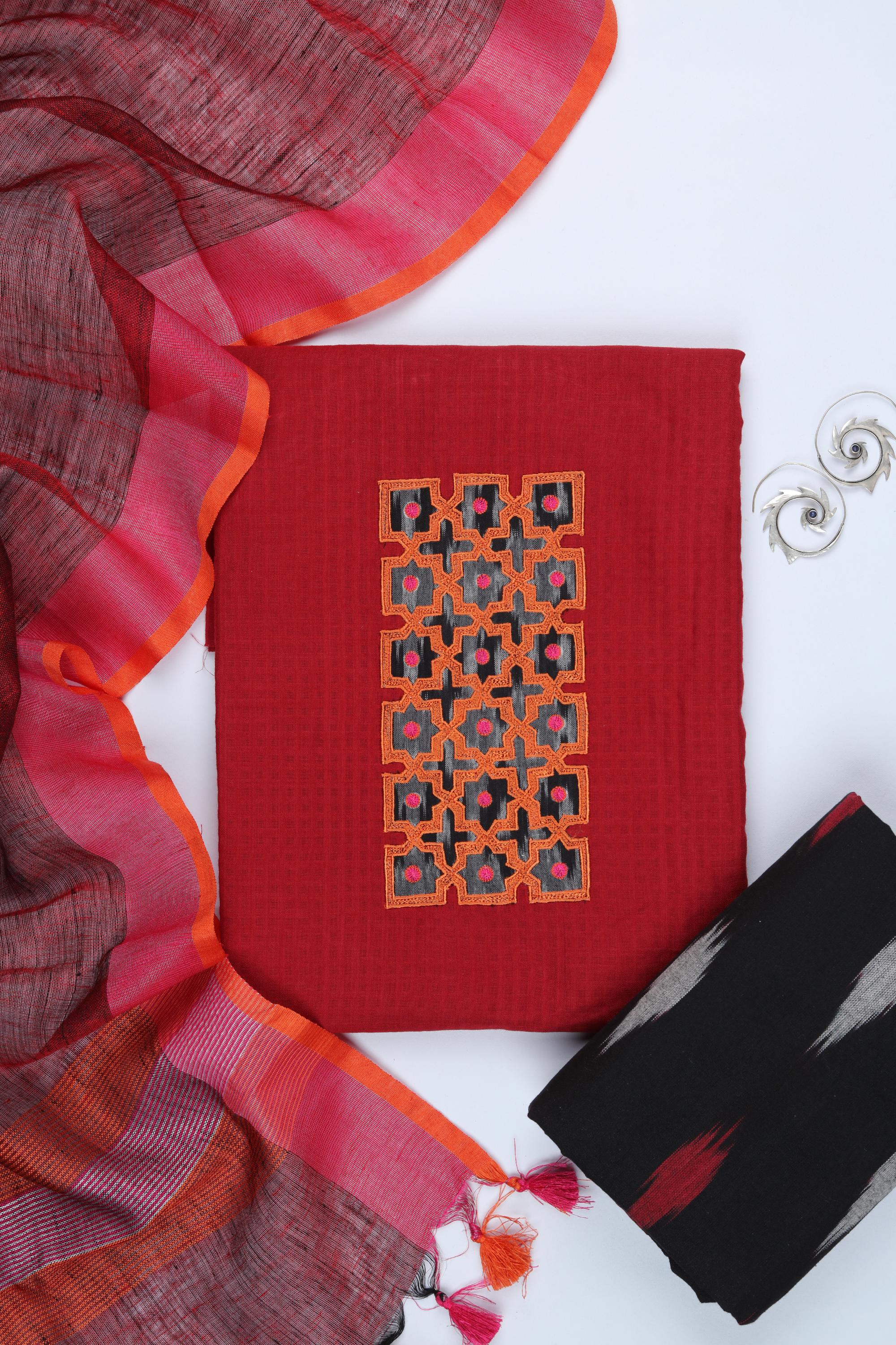 Cotton 3 Piece Unstitched Set -229