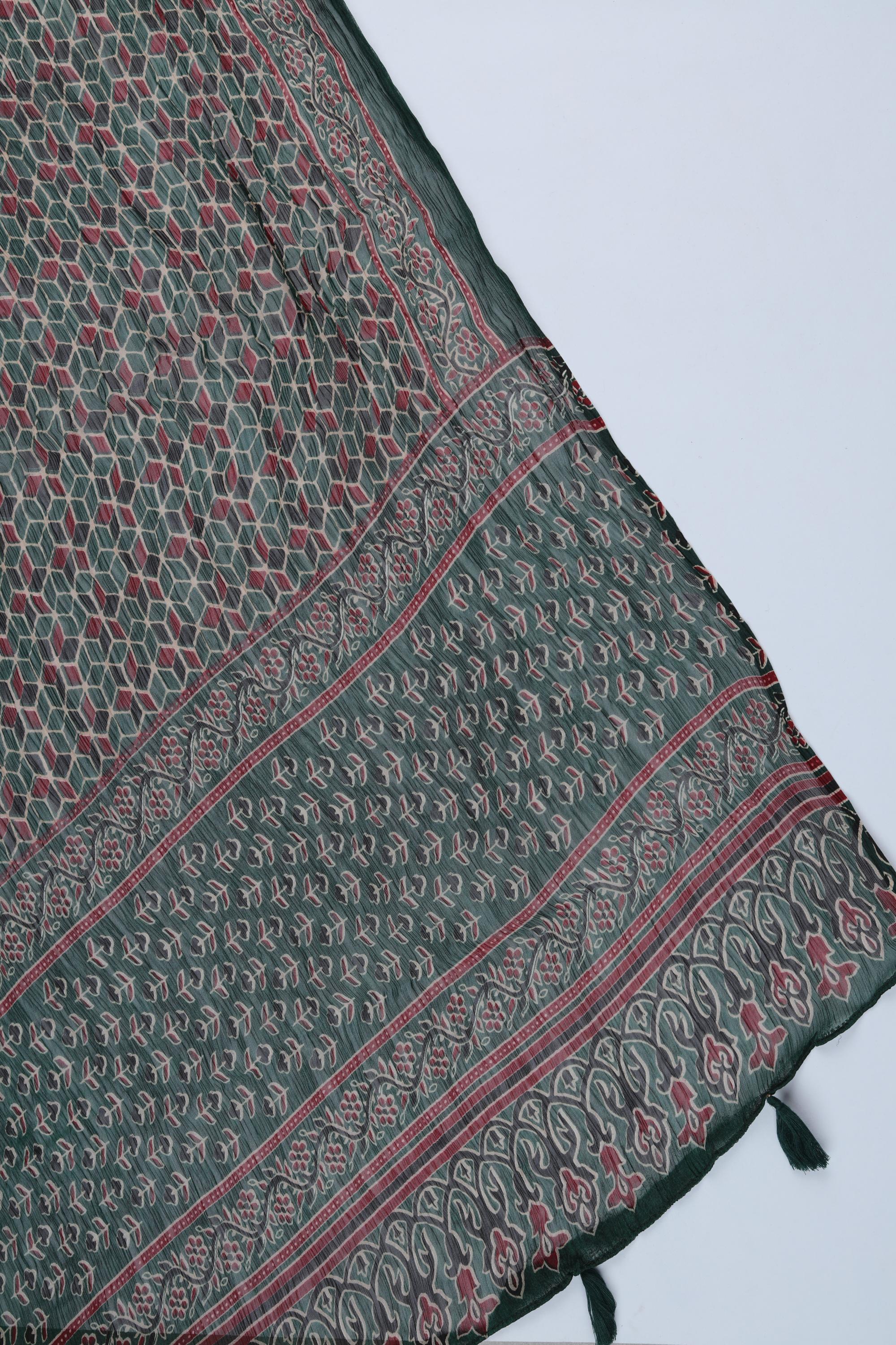 Cotton Silk 3 Piece Unstitched Set -235