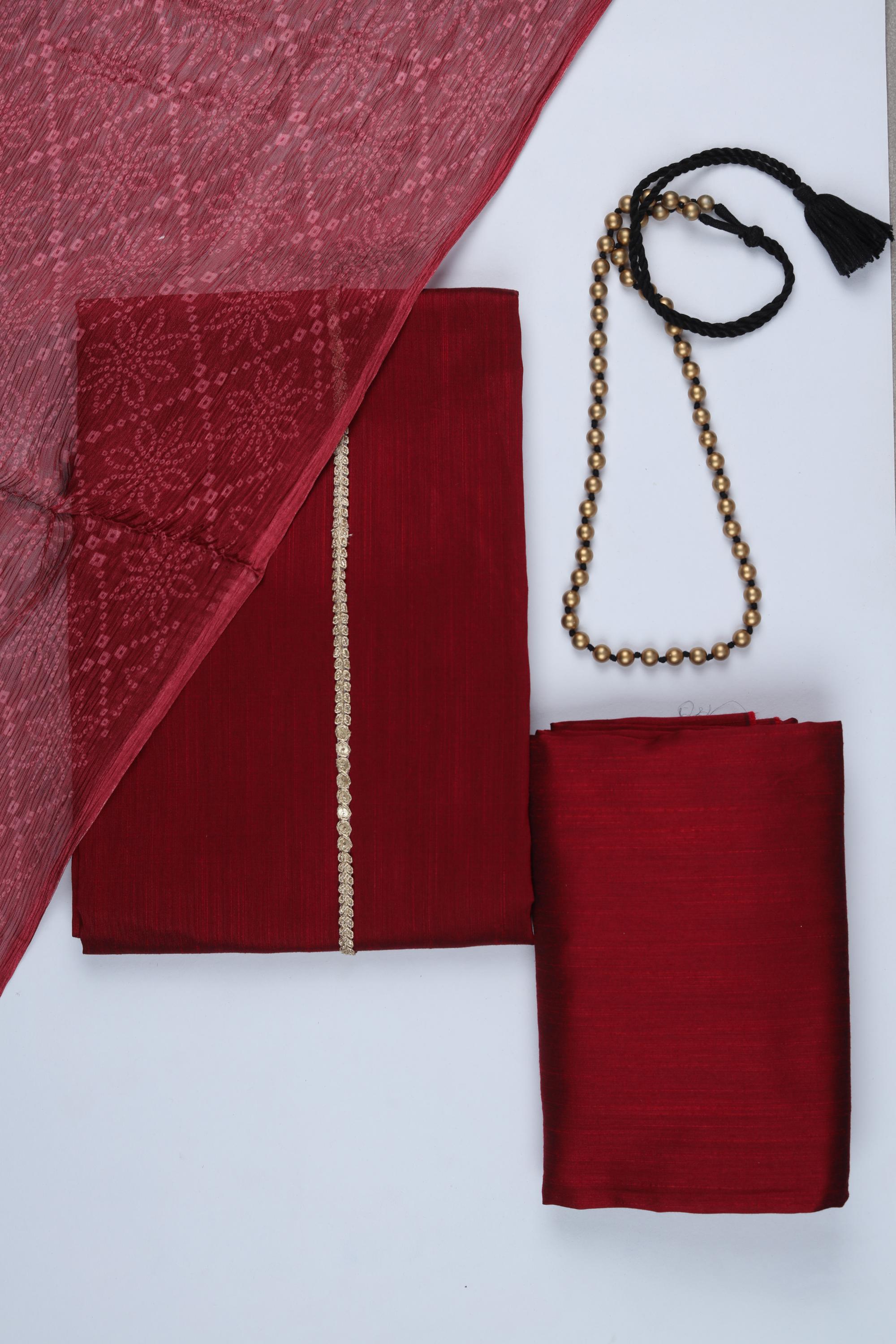 Cotton Silk 3 Piece Unstitched Set -236