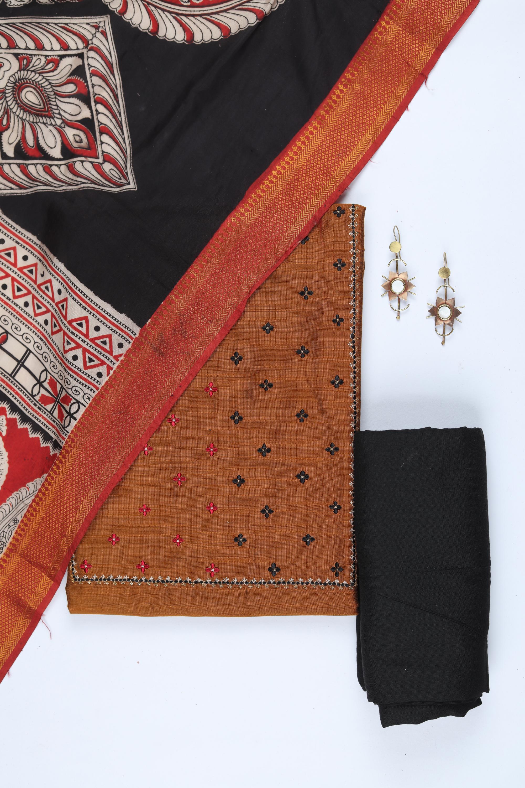 Cotton Silk 3 Piece Unstitched Set -241