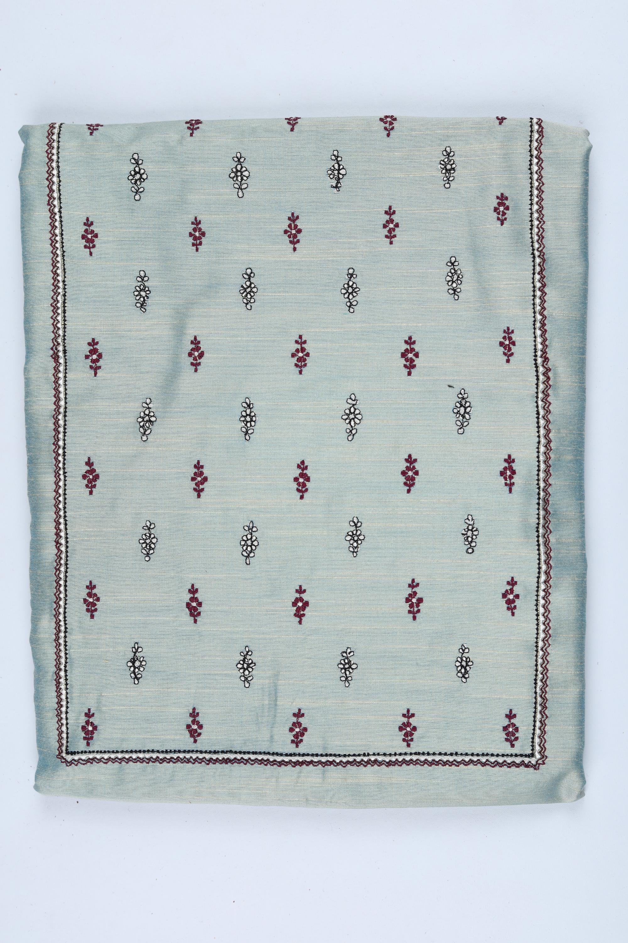 Cotton Silk 3 Piece Unstitched Set -242