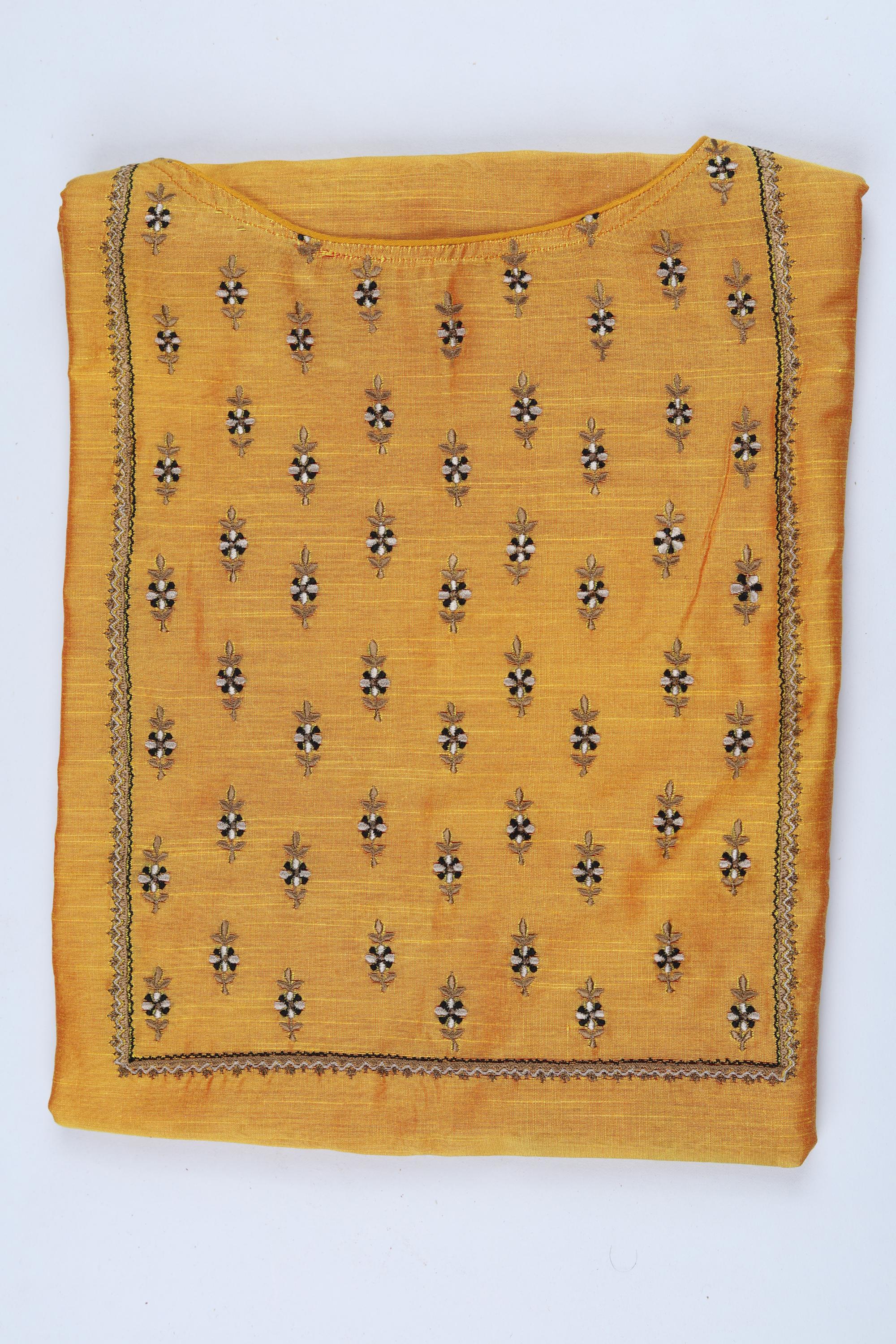 Cotton Silk 3 Piece Unstitched Set -243