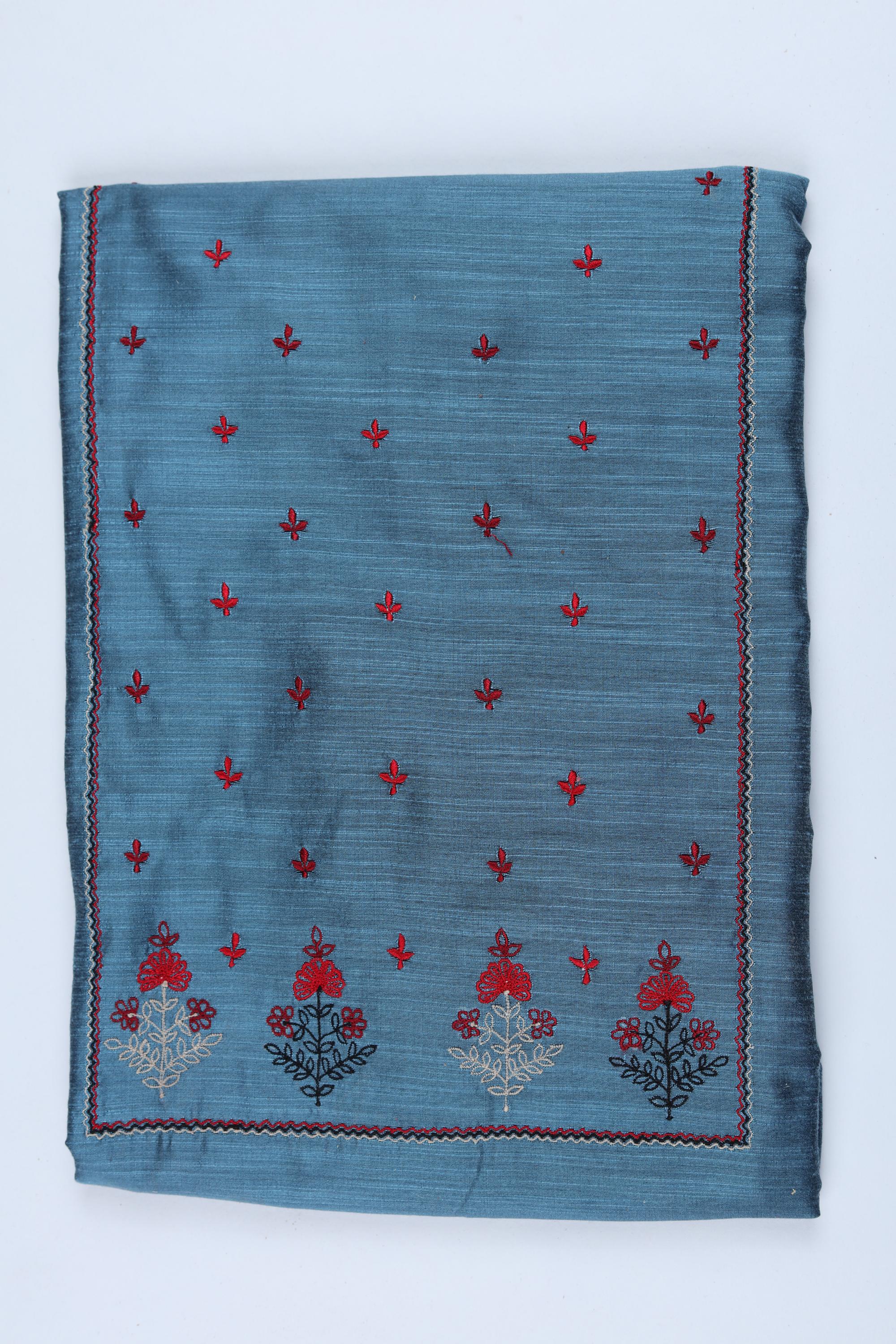 Cotton Silk 3 Piece Unstitched Set -244