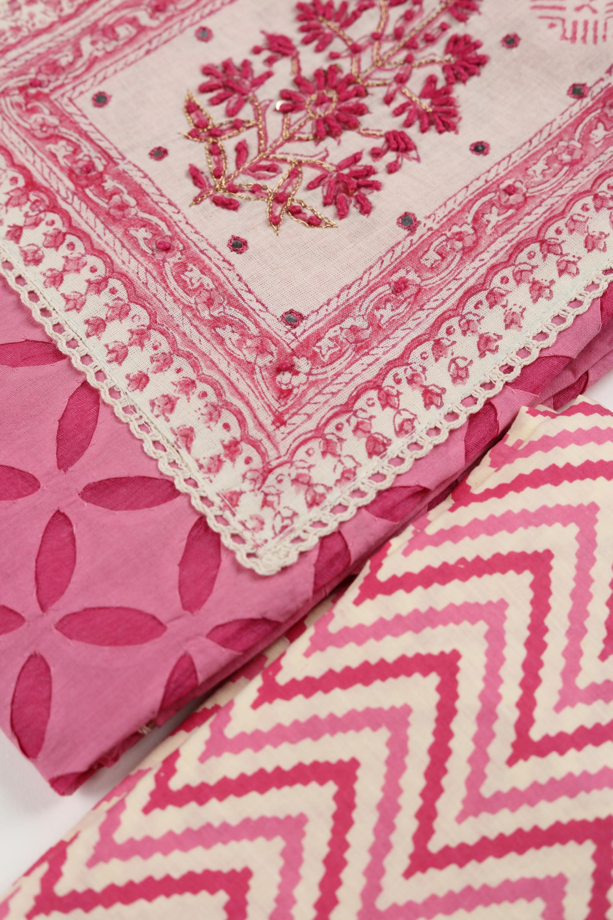 Cotton Applique Work Set -3