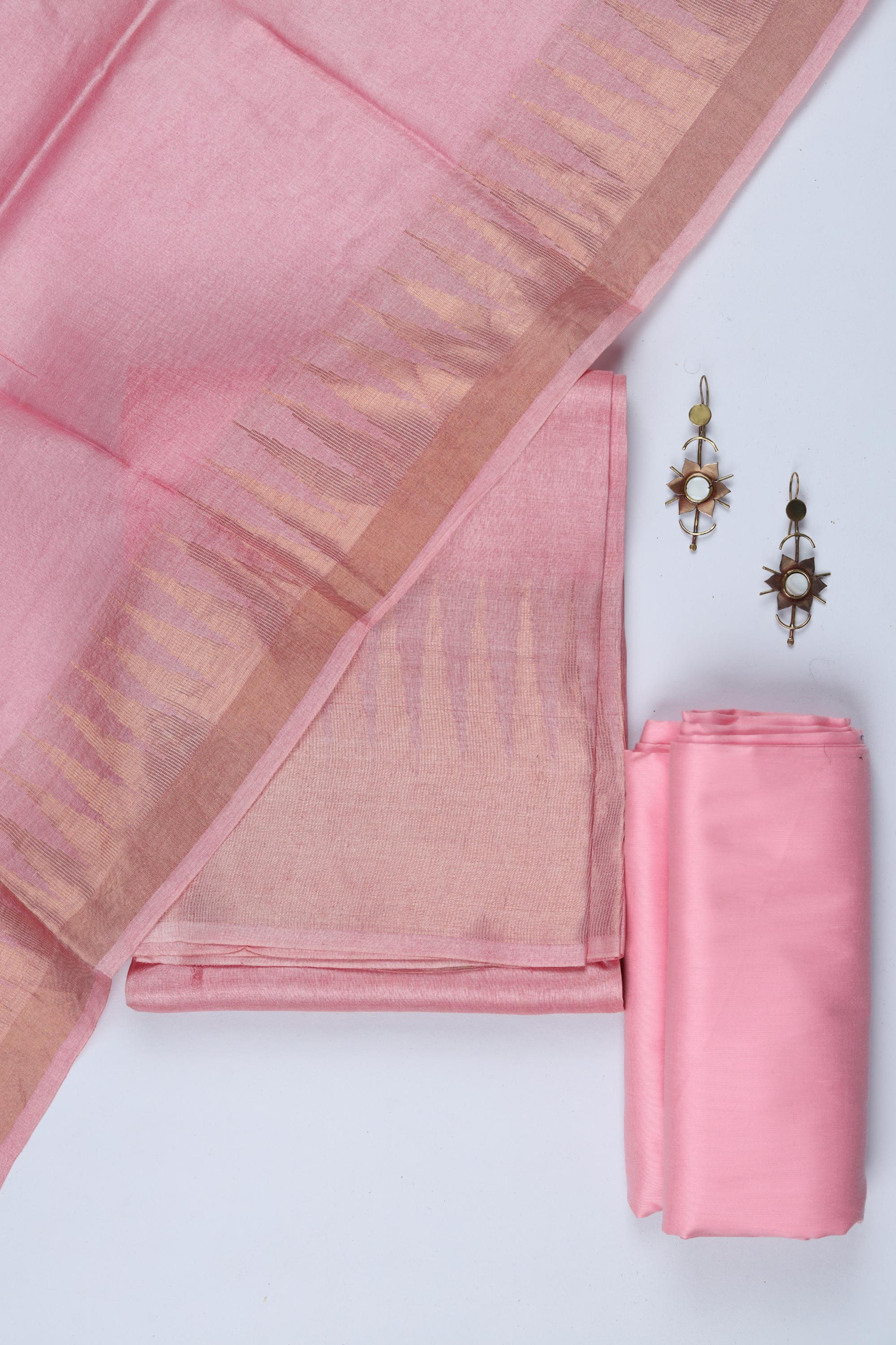 Tussar Silk 3 Piece Unstitched Set -252