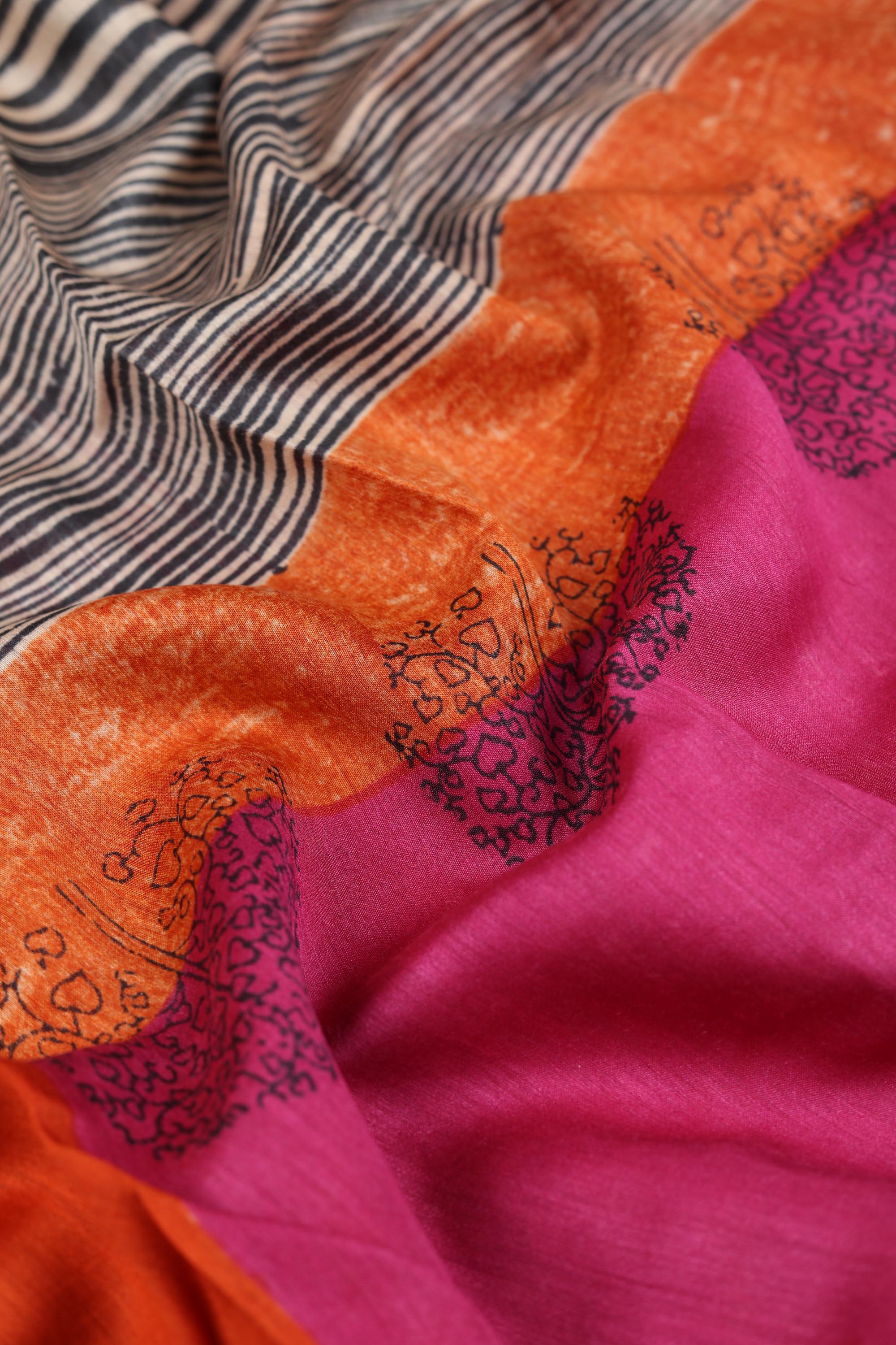 Tussar Silk 3 Piece Unstitched Set -260