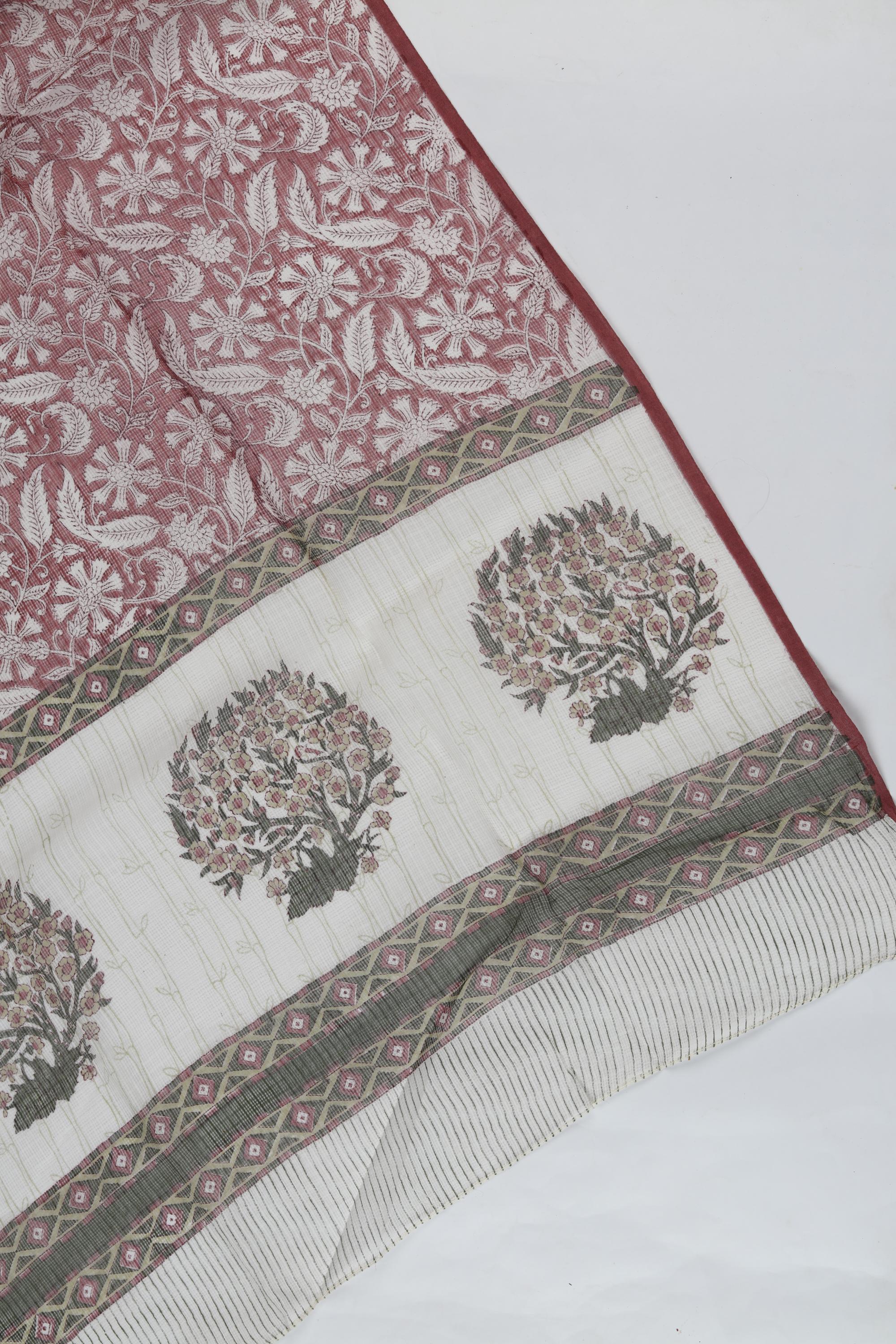 Chanderi 3 Piece Unstitched Set – Traditional Weave-129