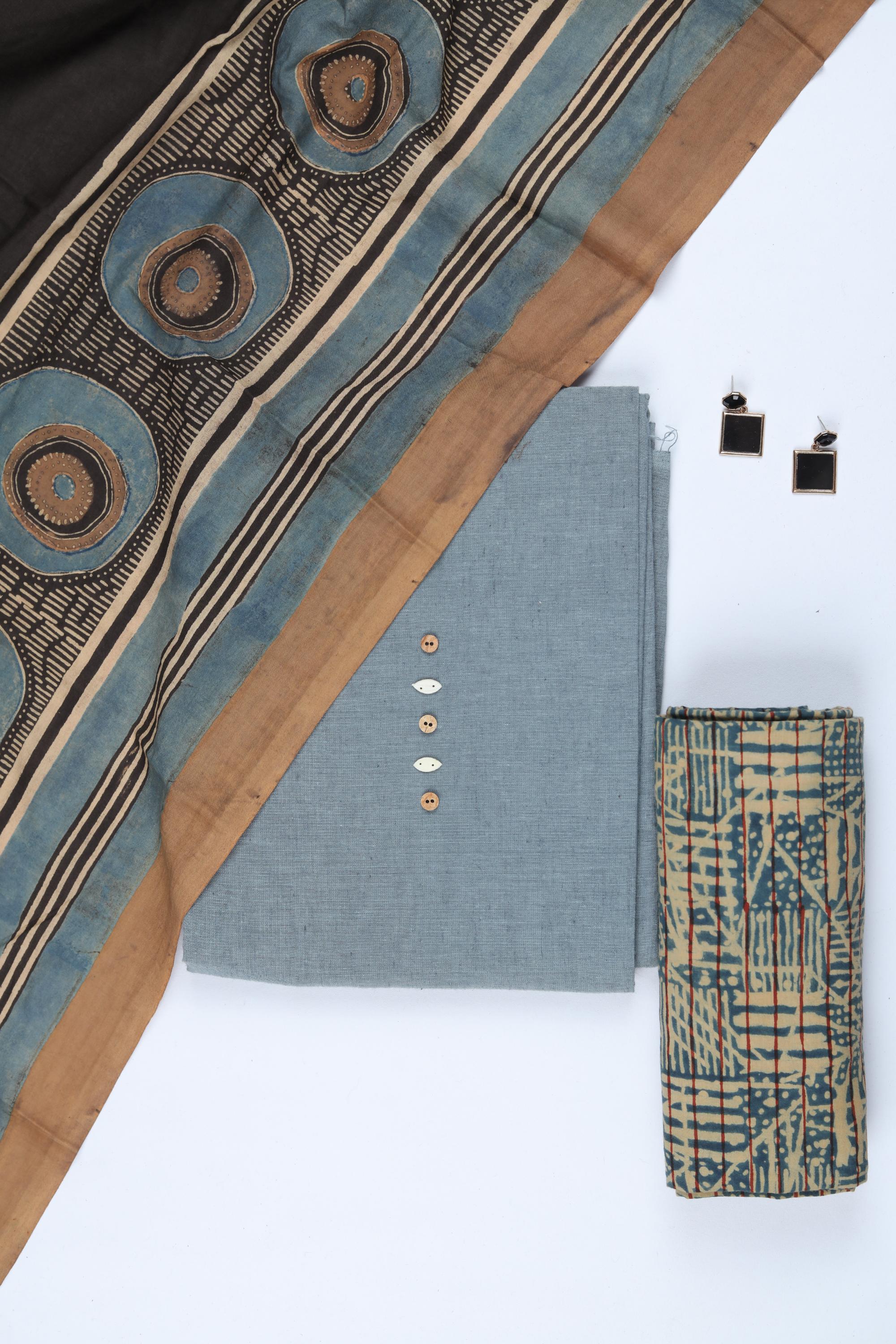 Cotton 3 Piece Unstitched Set -265