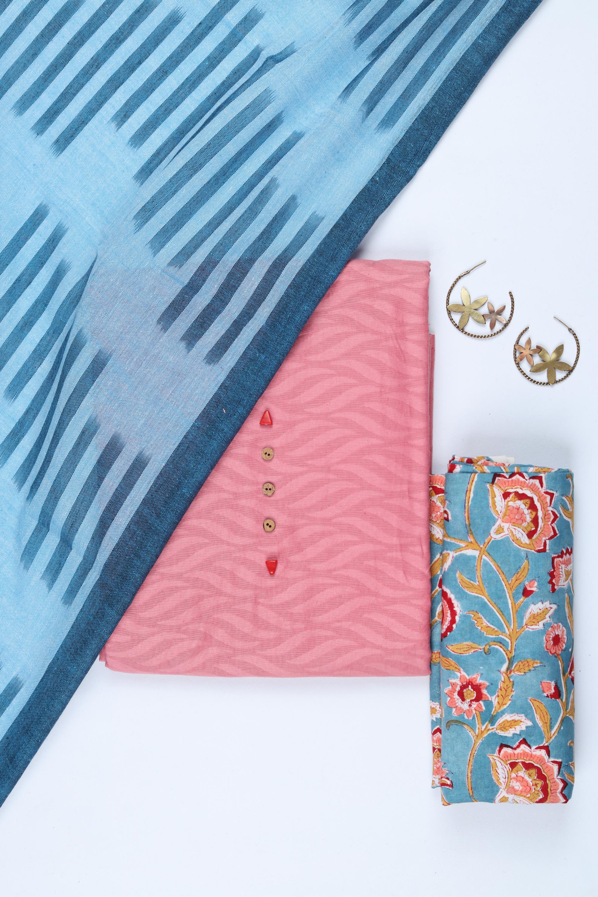 Cotton 3 Piece Unstitched Set -268