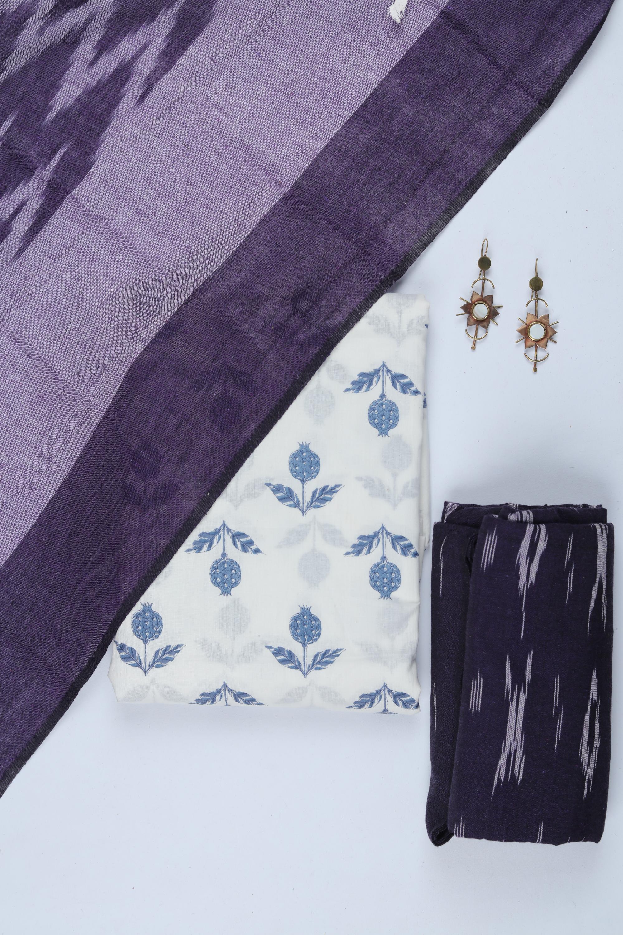Cotton 3 Piece Unstitched Set -276