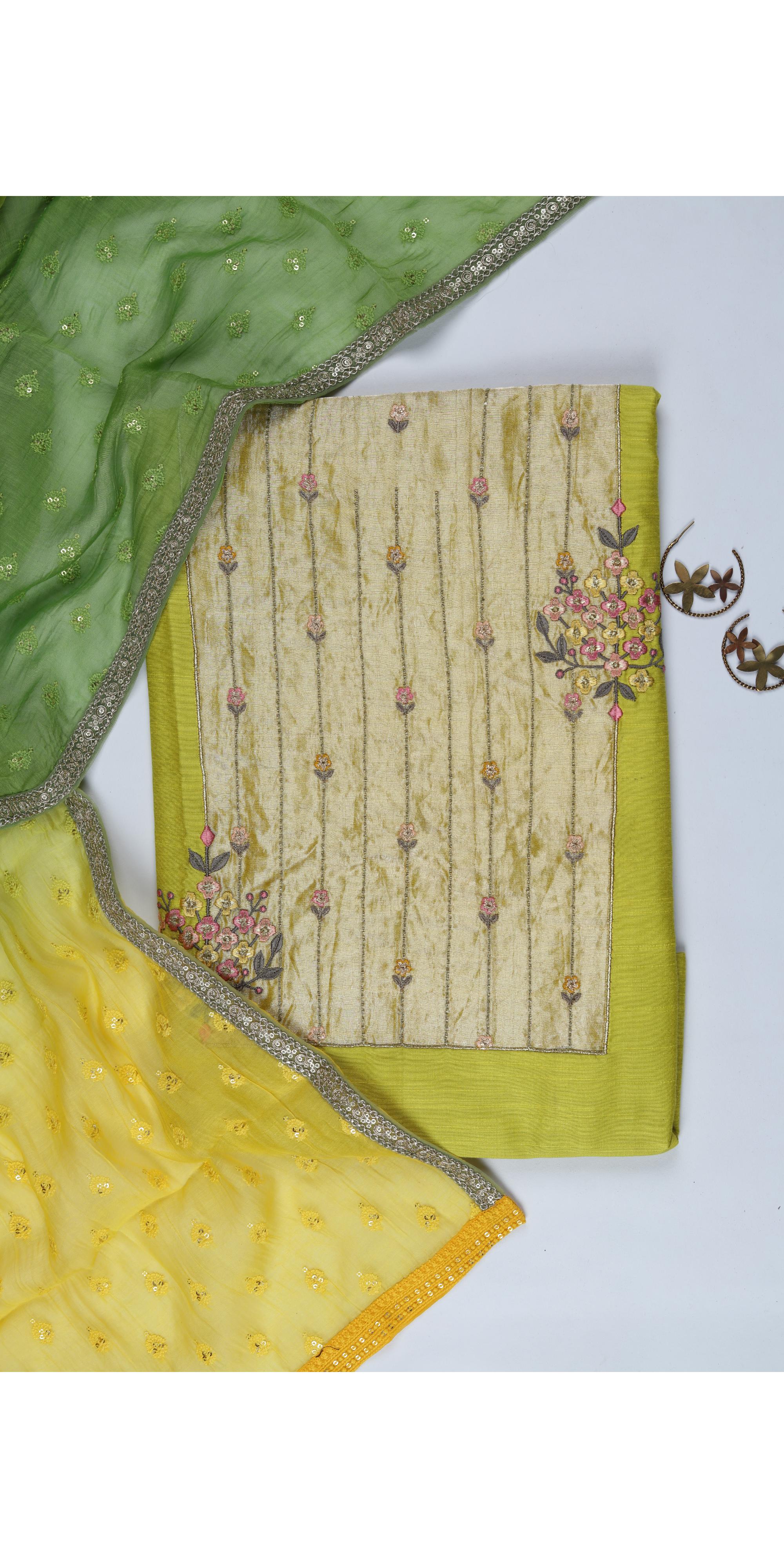 Cotton Silk 3 Piece Unstitched Set -289