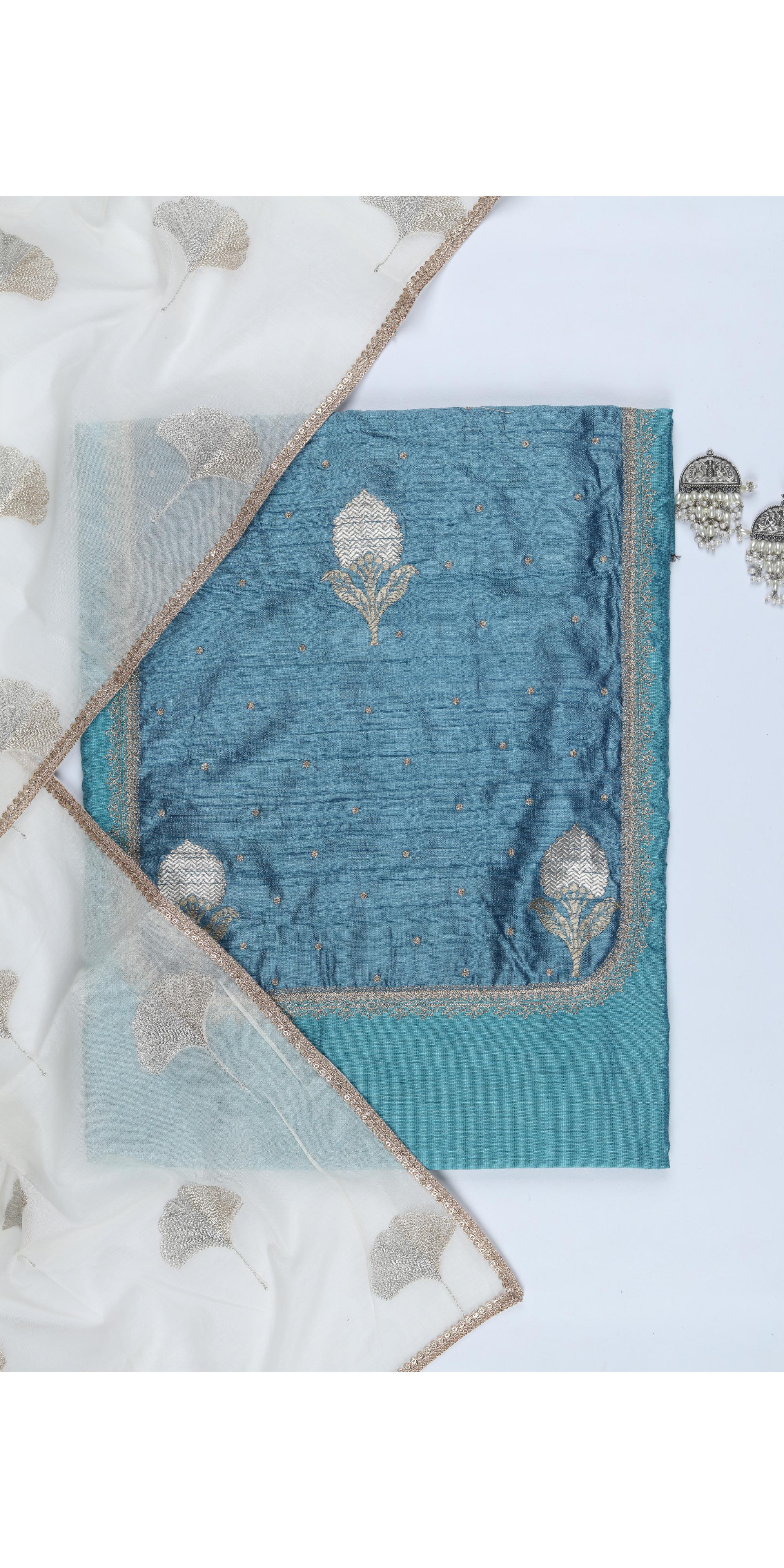 Cotton Silk 3 Piece Unstitched Set -294