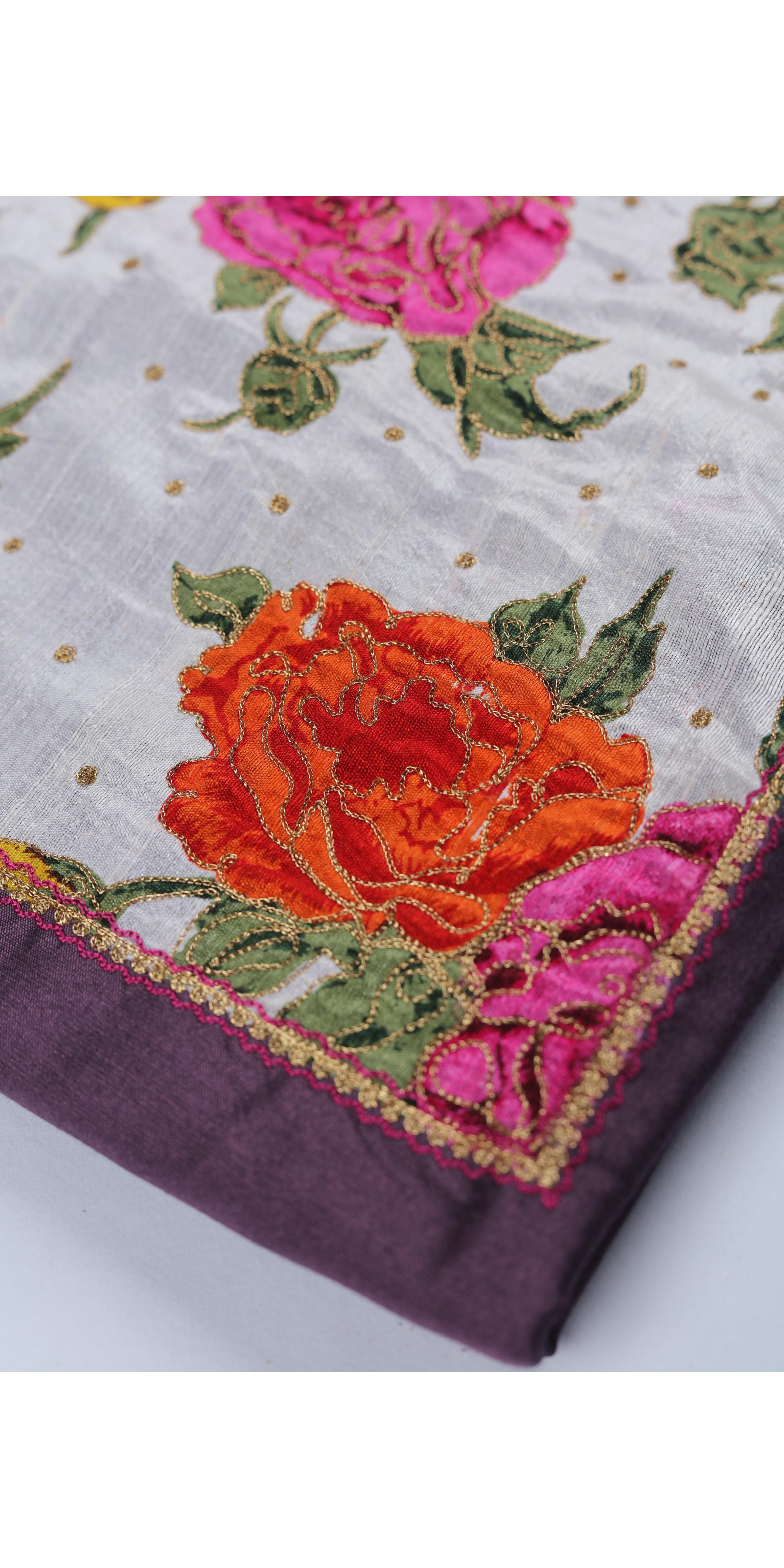 Cotton Silk 3 Piece Unstitched Set -296