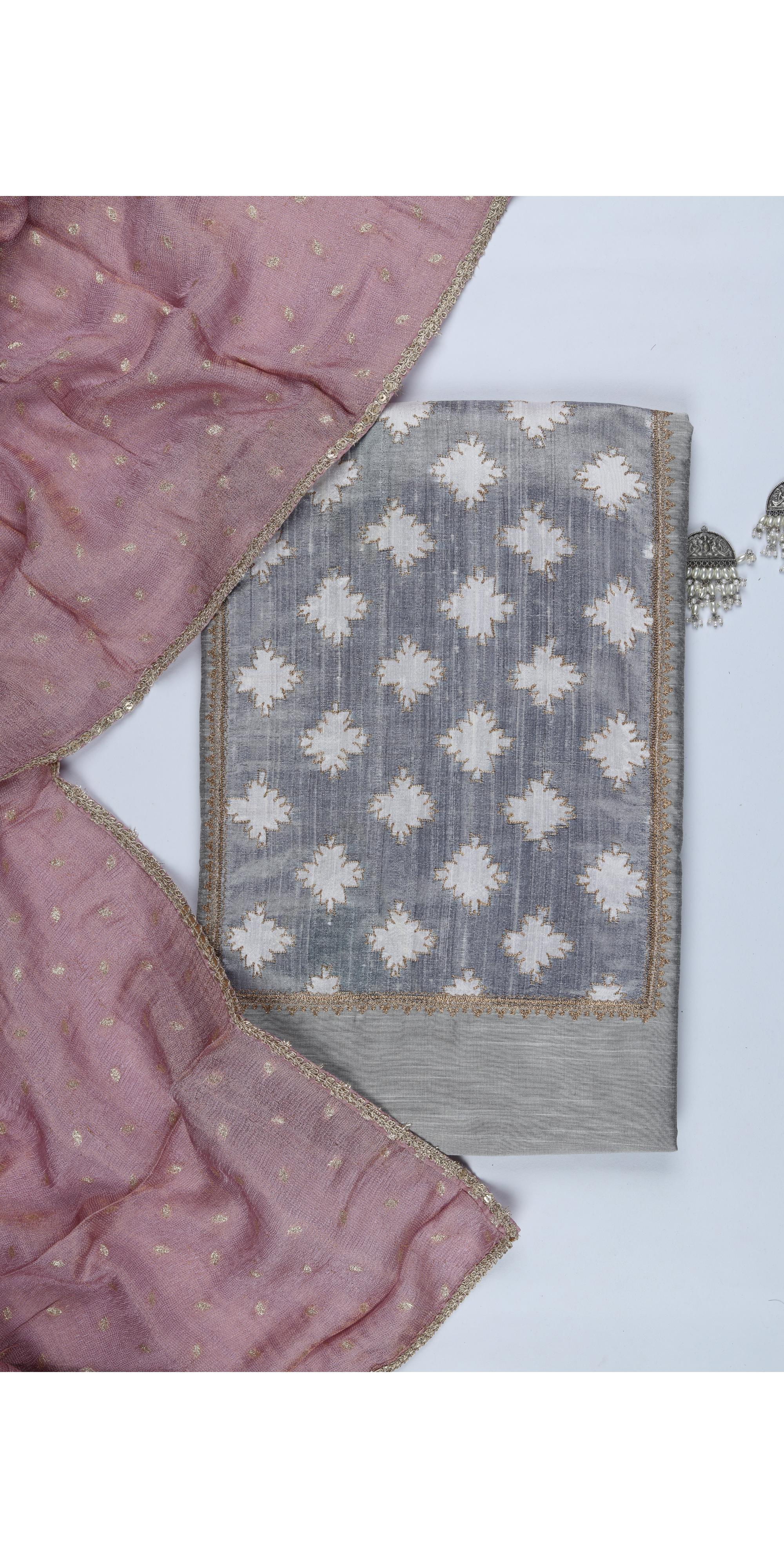 Cotton Silk 3 Piece Unstitched Set -297
