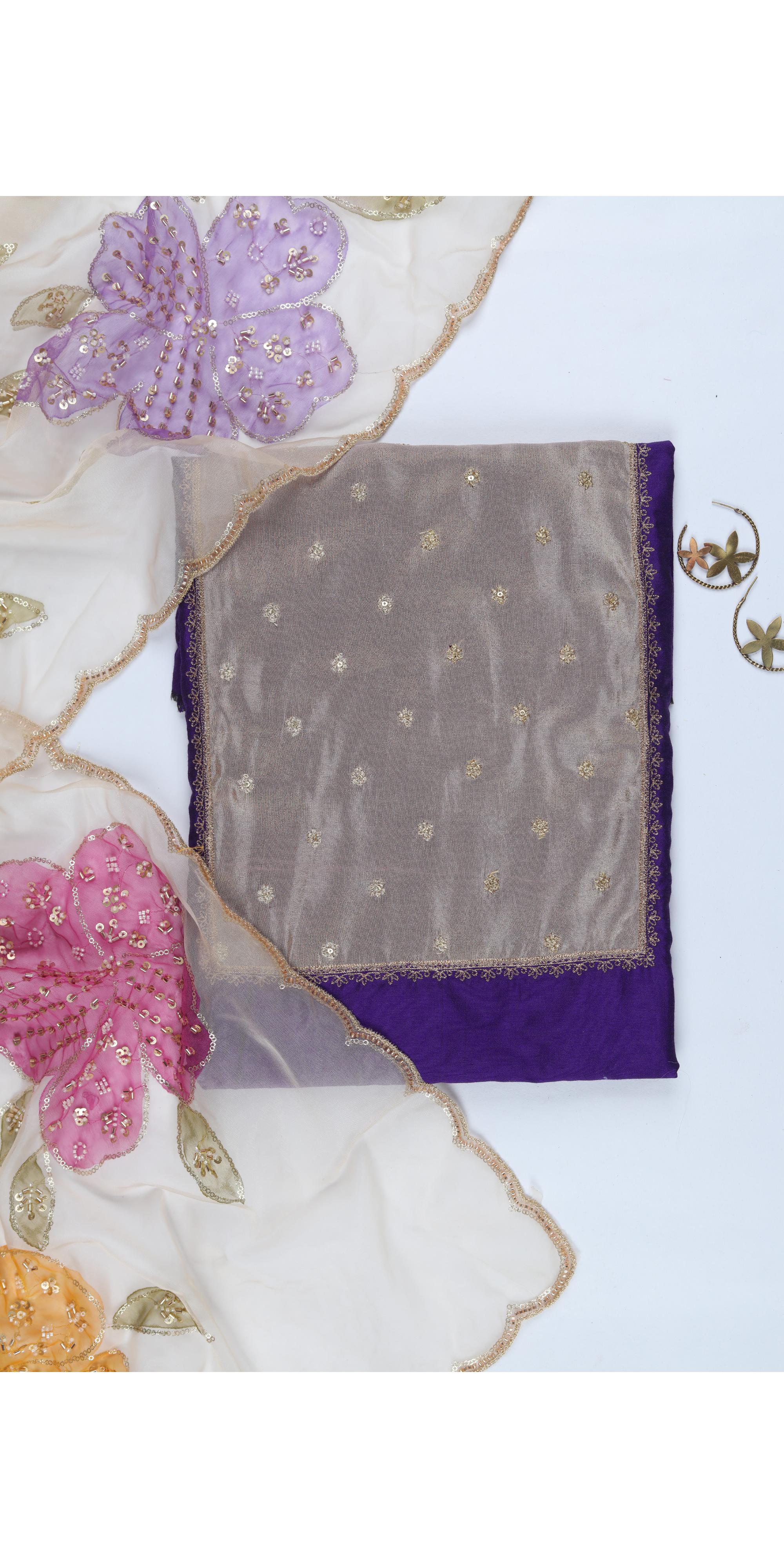 Cotton Silk 3 Piece Unstitched Set -299