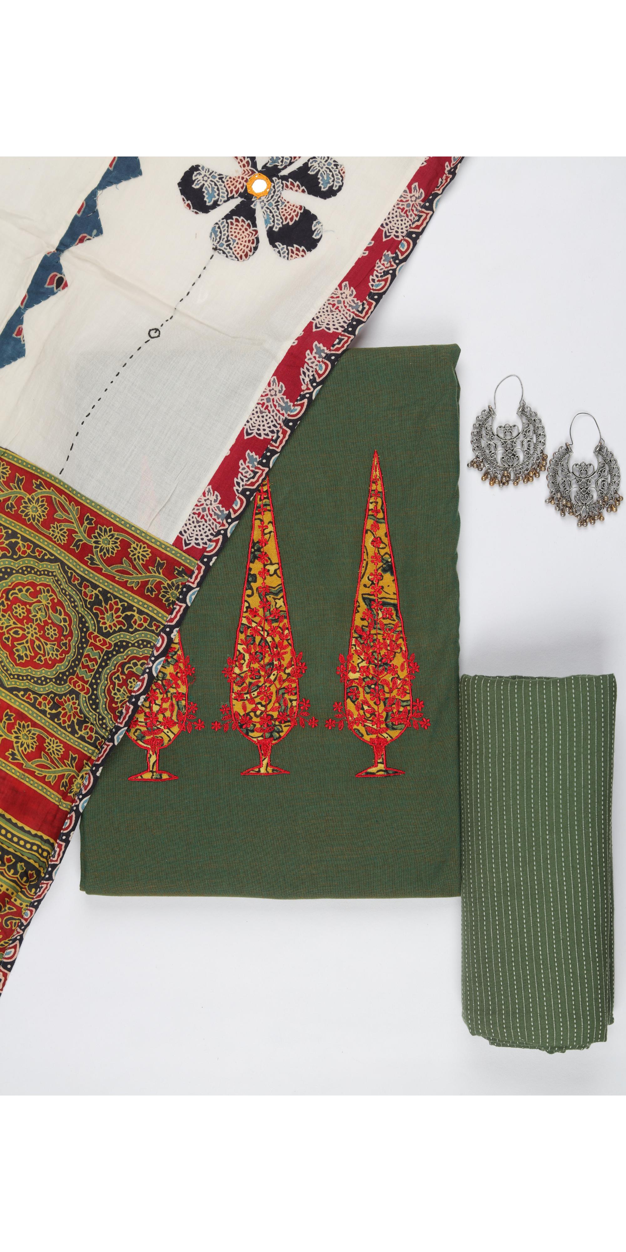 Cotton 3 Piece Unstitched Set -284
