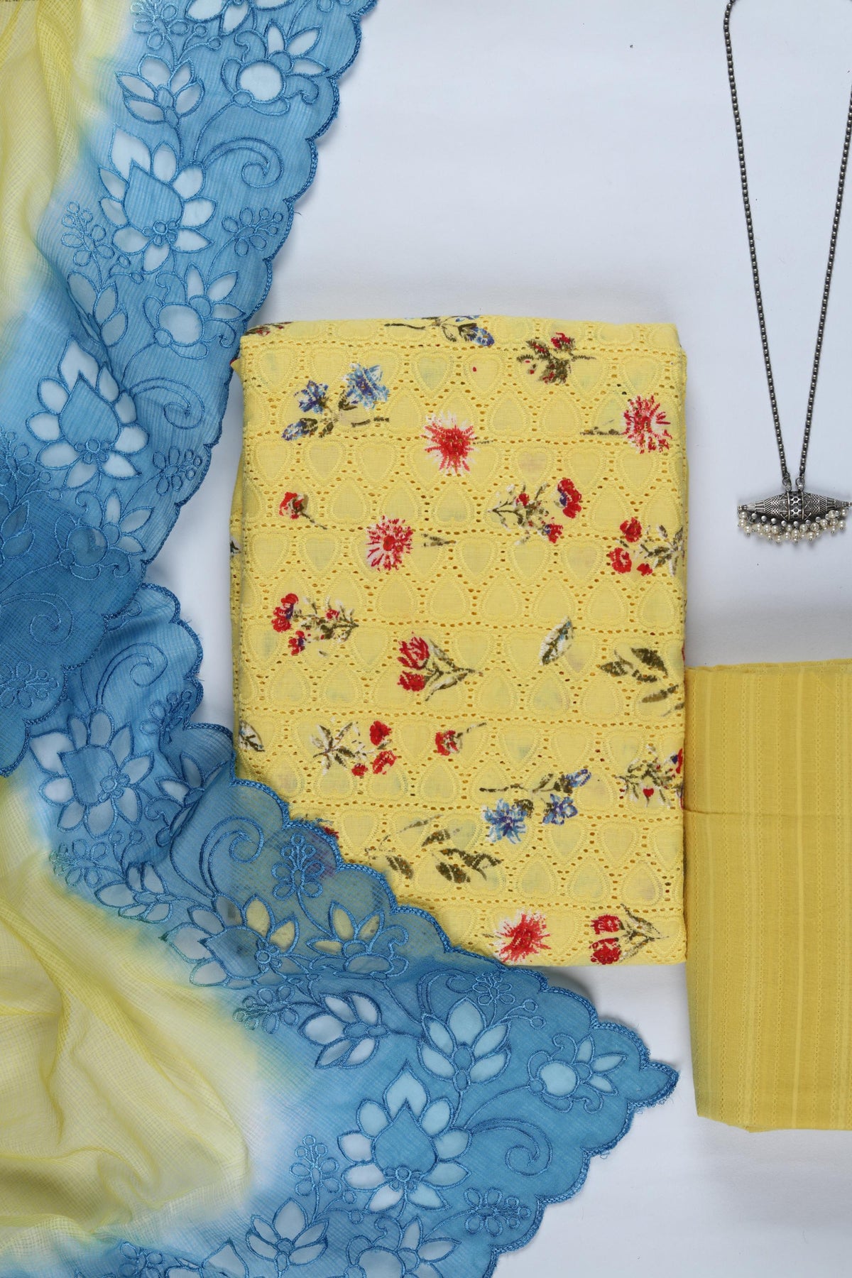 Cotton 3 Piece Unstitched Set -308