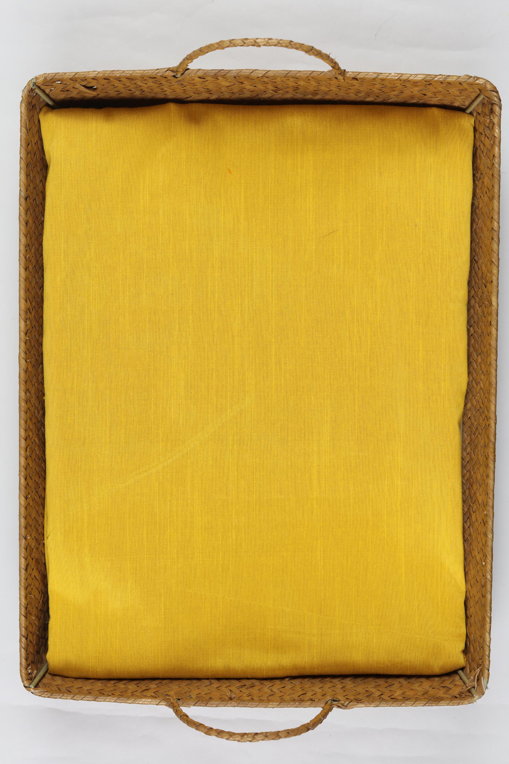 Yellow Cotton Silk Set