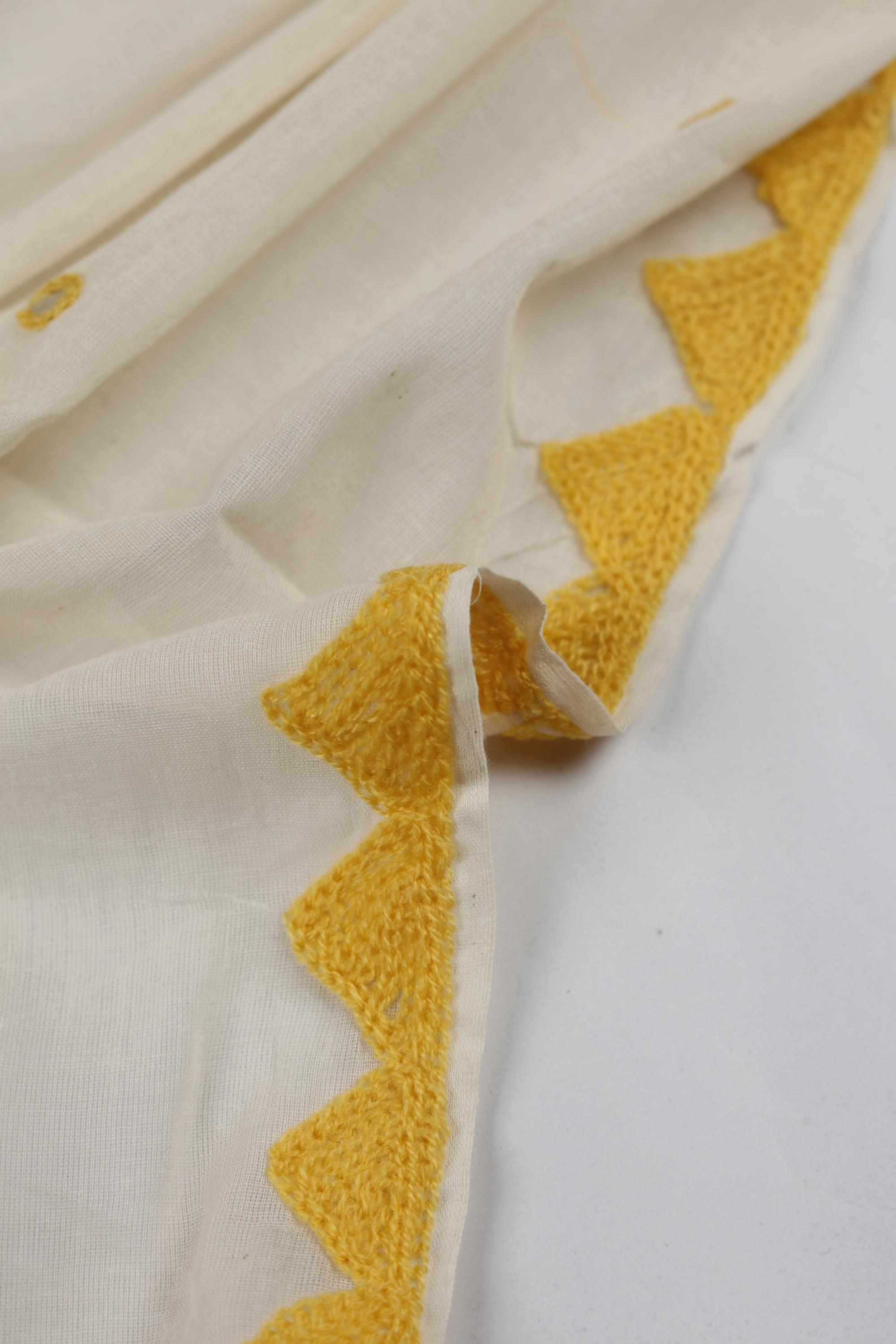 Yellow Cotton Silk Set