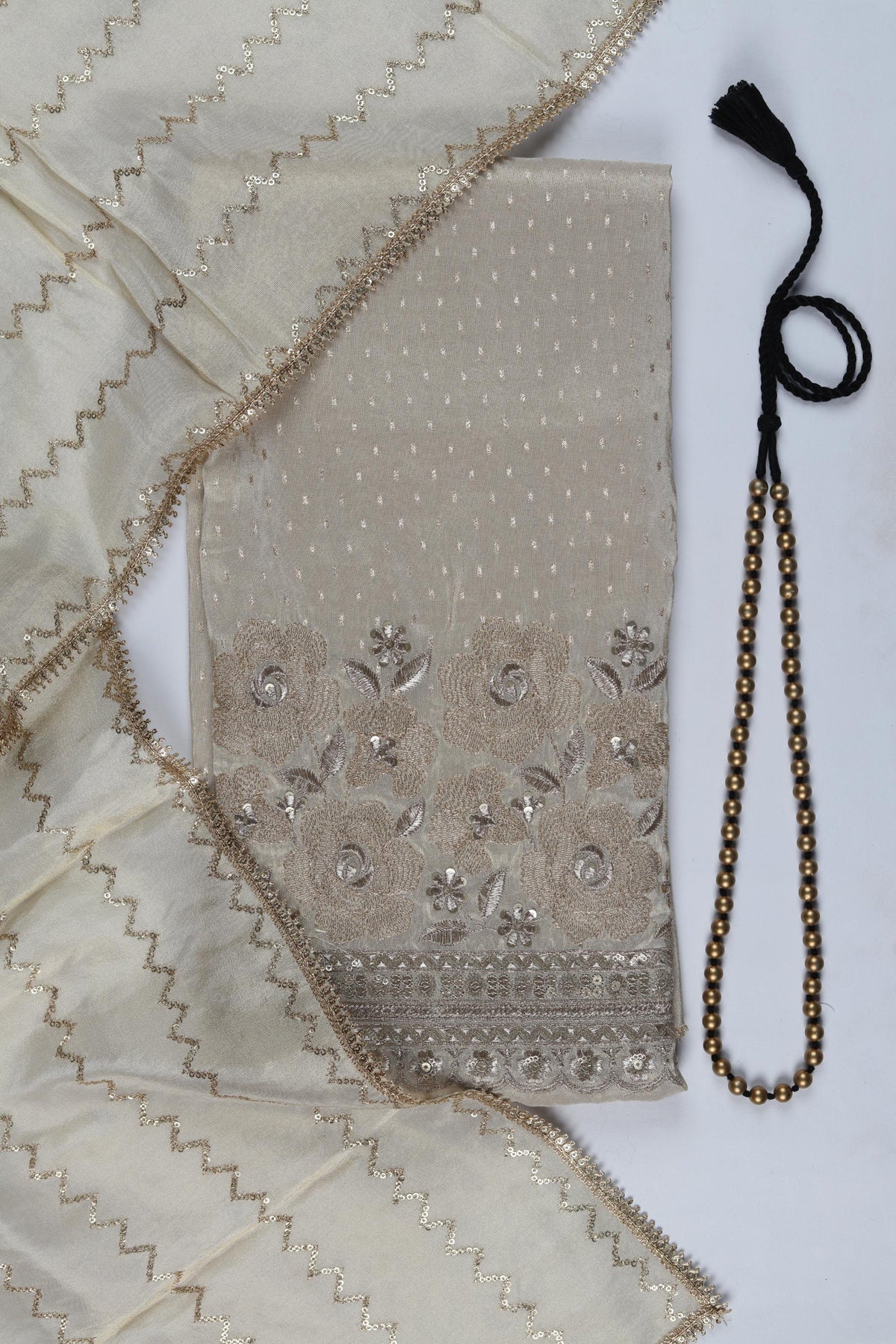 Tissue 2 Piece Unstitched Kurta & Dupatta Set – Traditional Design-054