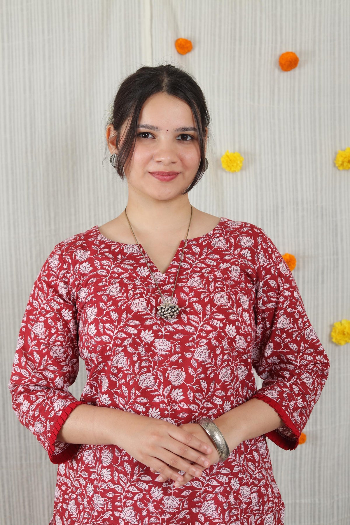 Cotton Ready-to-Wear Kurta - Elegant Ethnic Design NAV-013