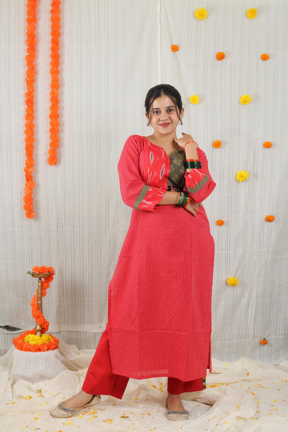 Cotton Ready-to-Wear Kurta - Elegant Ethnic Design NAV-003