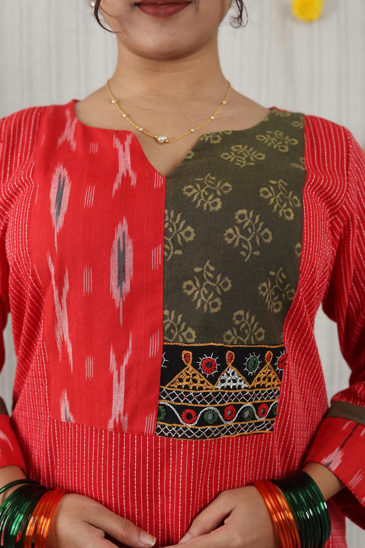Cotton Ready-to-Wear Kurta - Elegant Ethnic Design NAV-003
